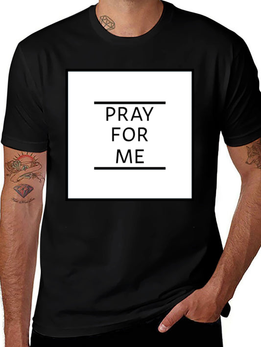 Pray For Me Graphic Tee - Trendy Black T-Shirt