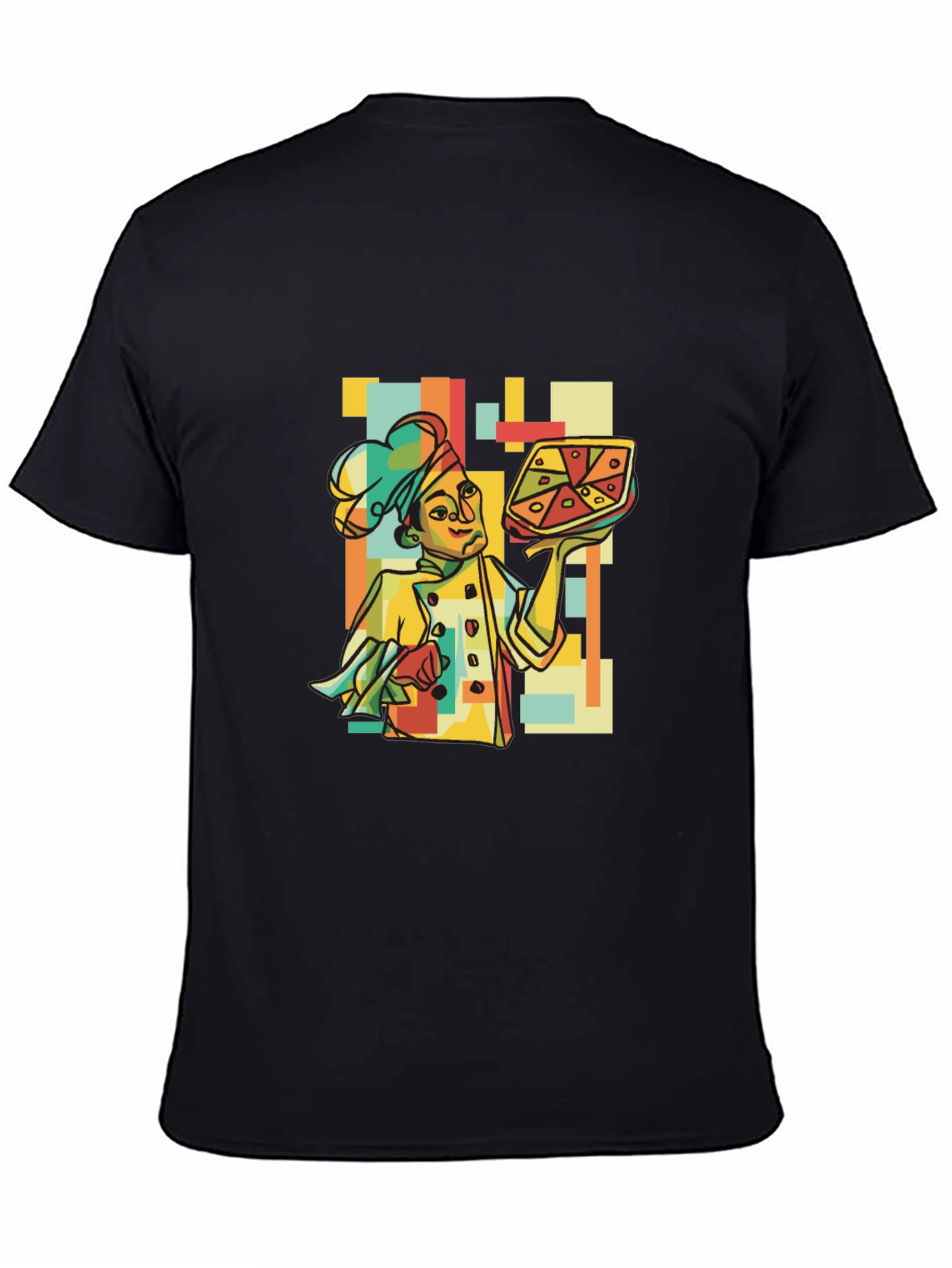 Retro Chef Pizza Graphic T-Shirt