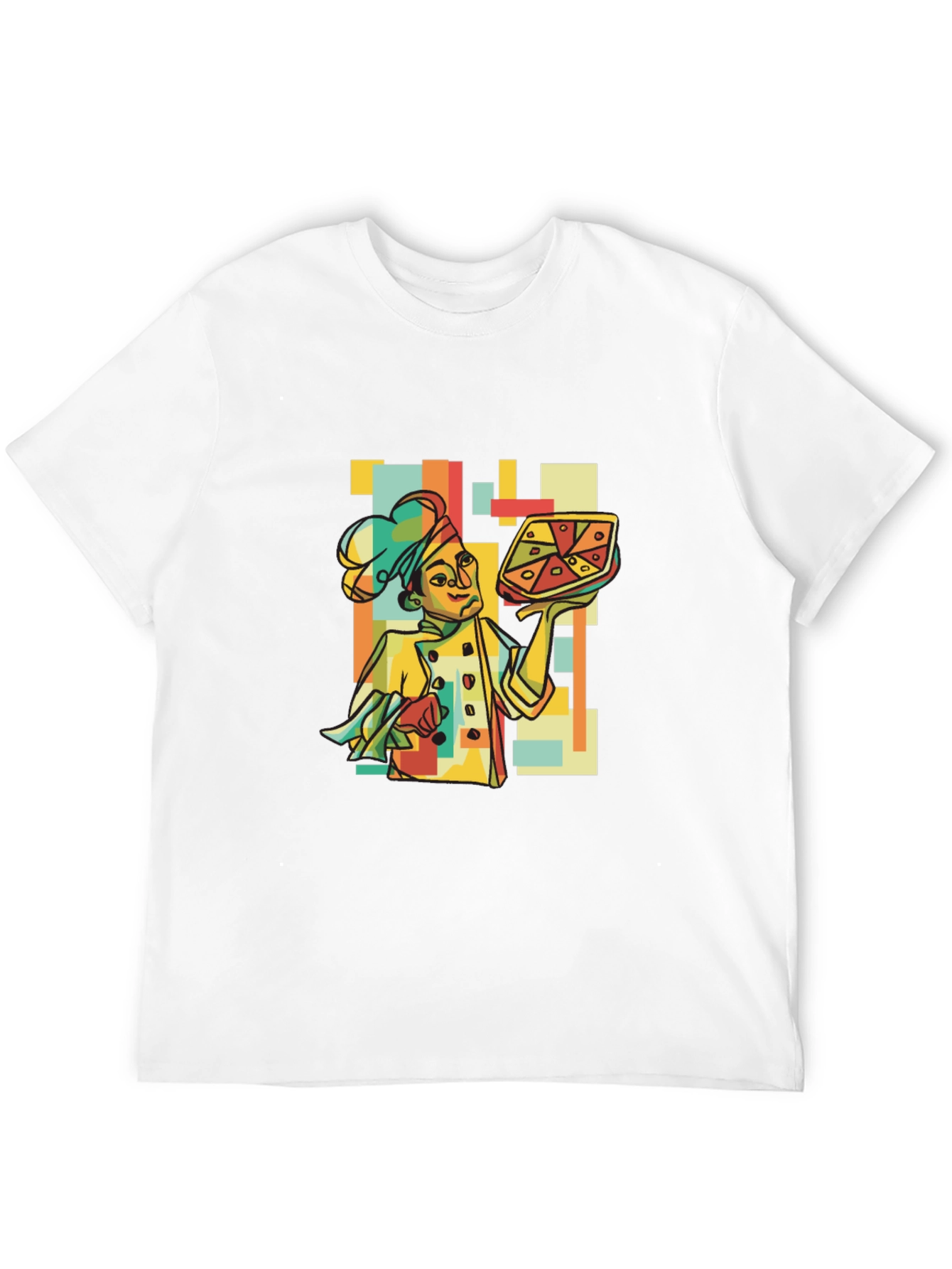 Retro Chef Pizza Graphic T-Shirt