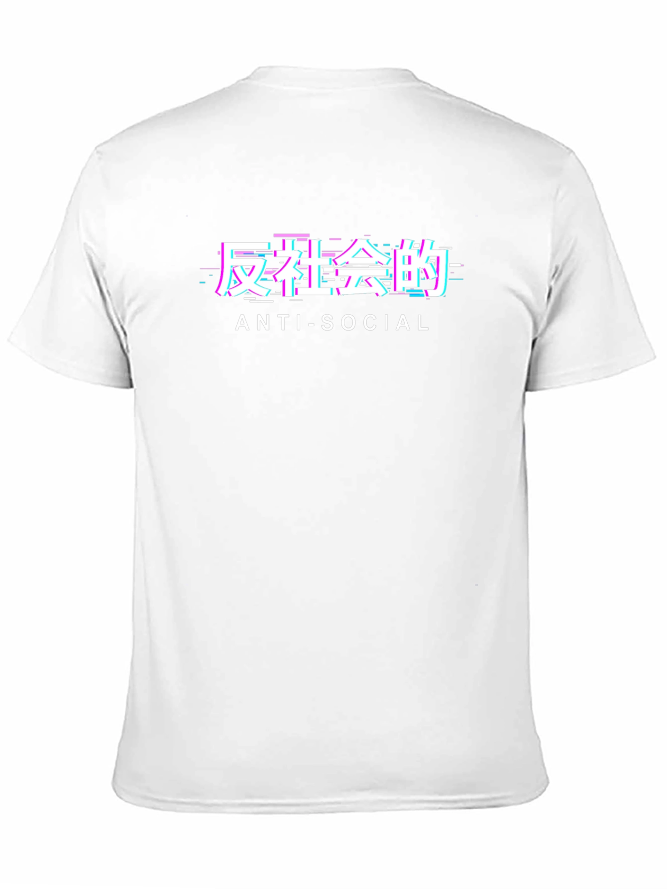 Anti-Social Glitch Graphic Black T-Shirt