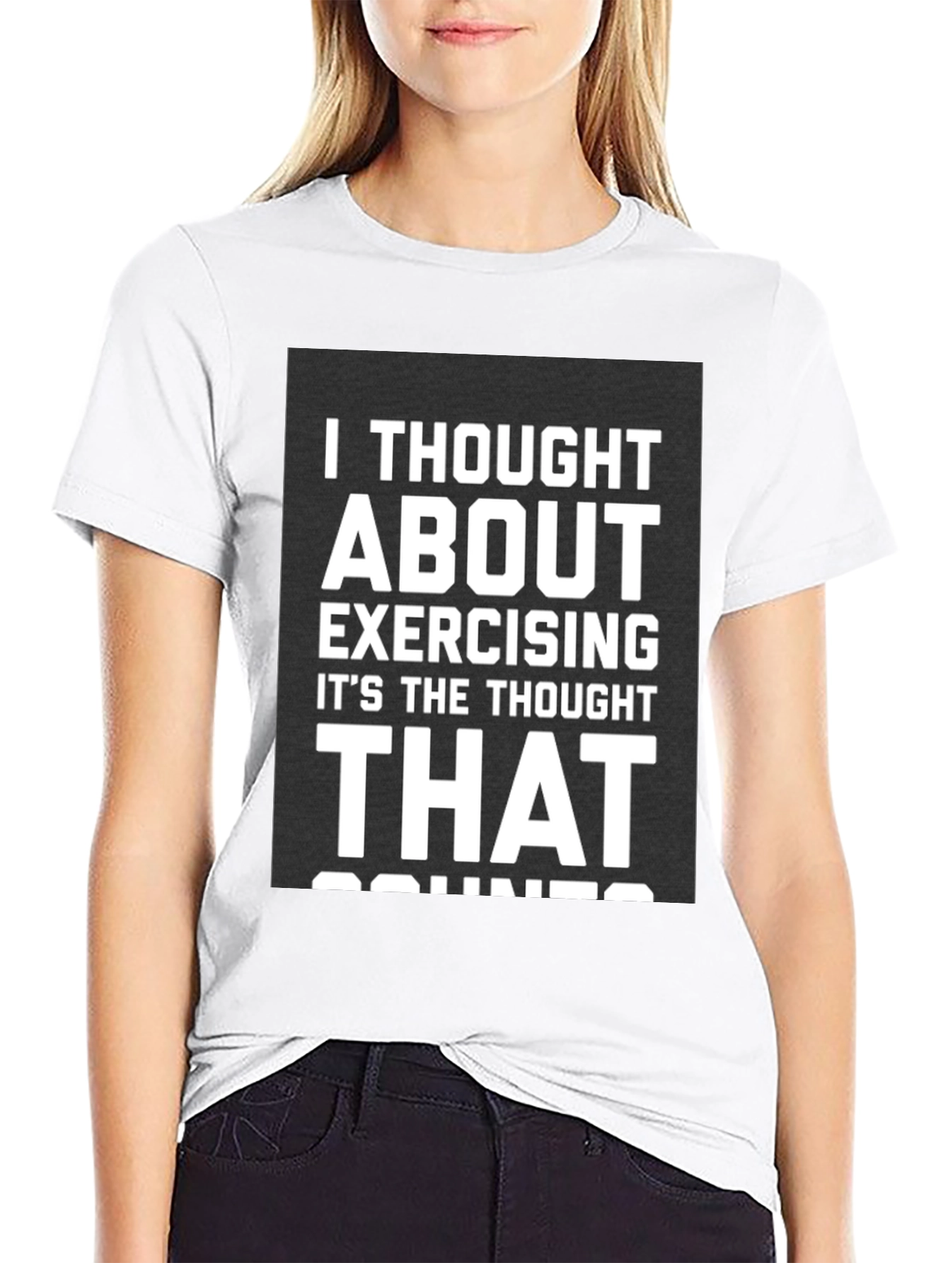 Exercising Thought T-Shirt Funny Gym Tee