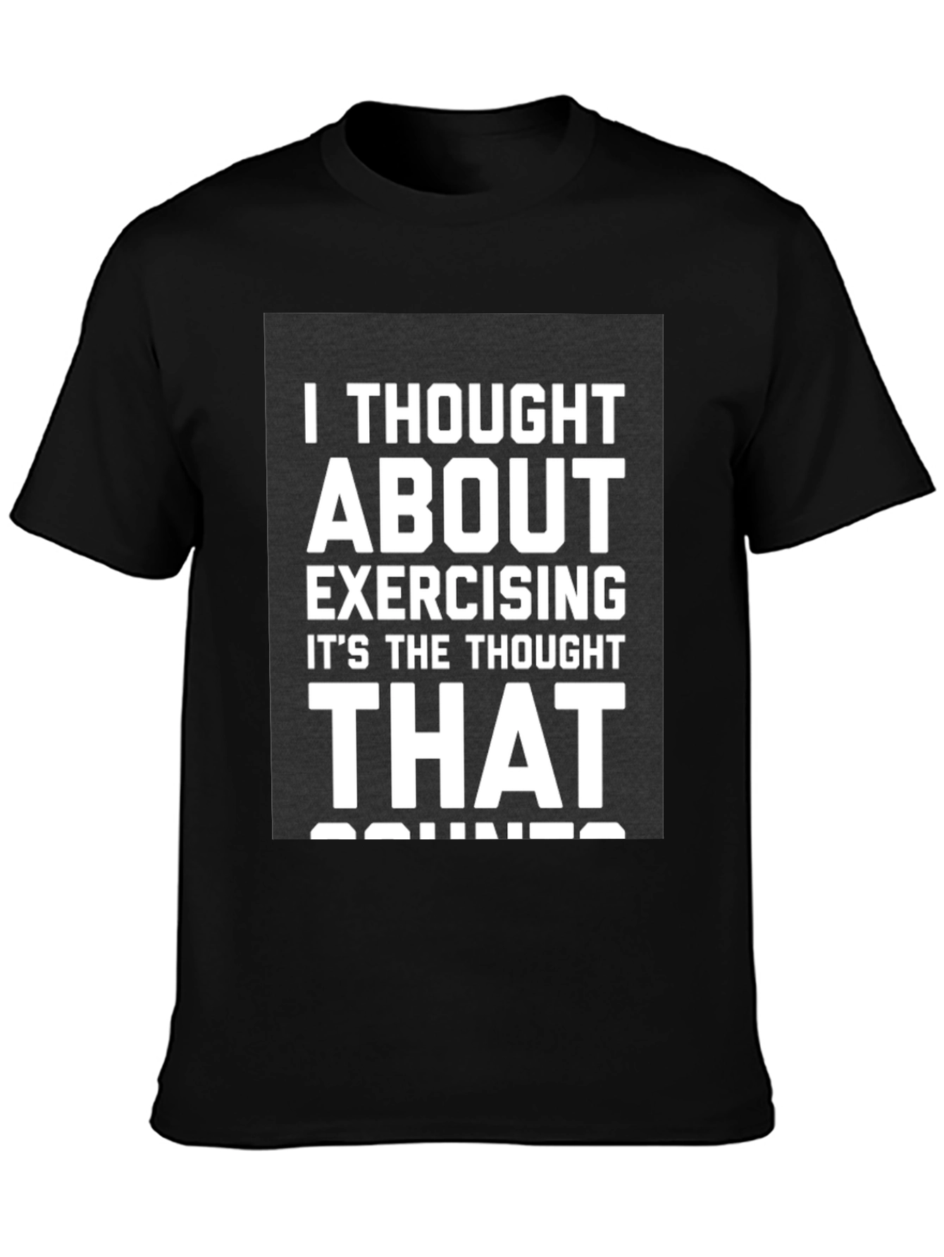Exercising Thought T-Shirt Funny Gym Tee