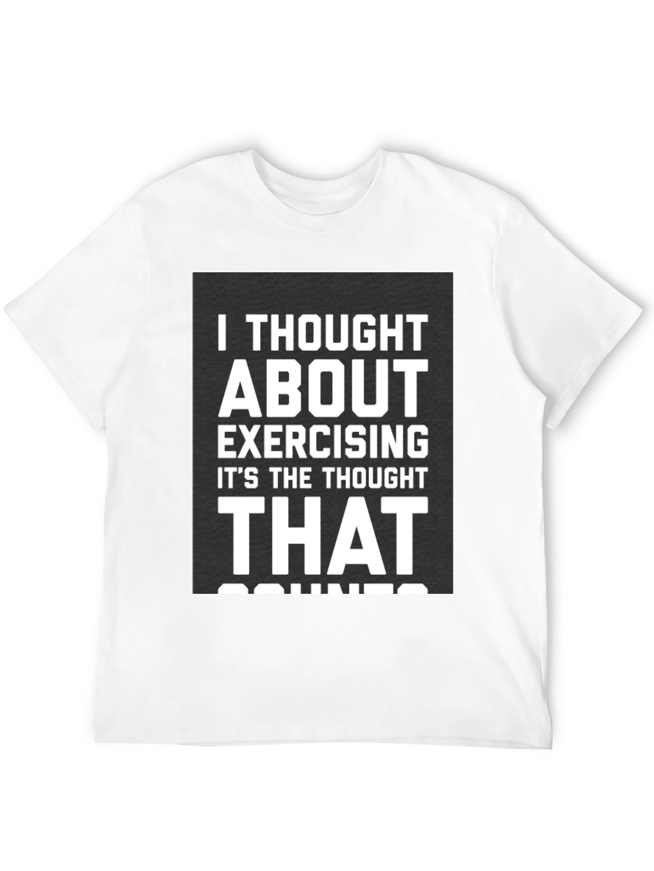 Exercising Thought T-Shirt Funny Gym Tee
