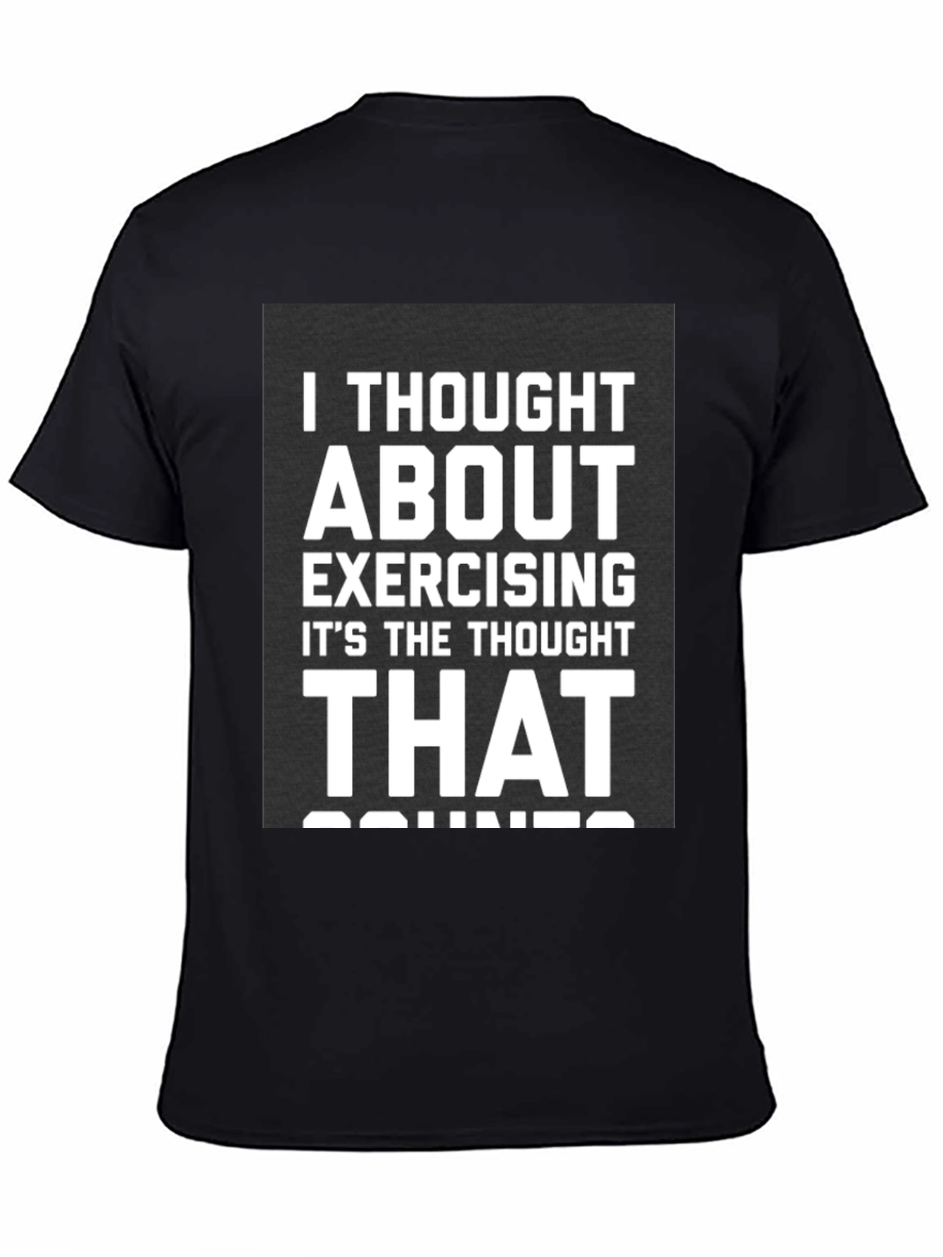 Exercising Thought T-Shirt Funny Gym Tee