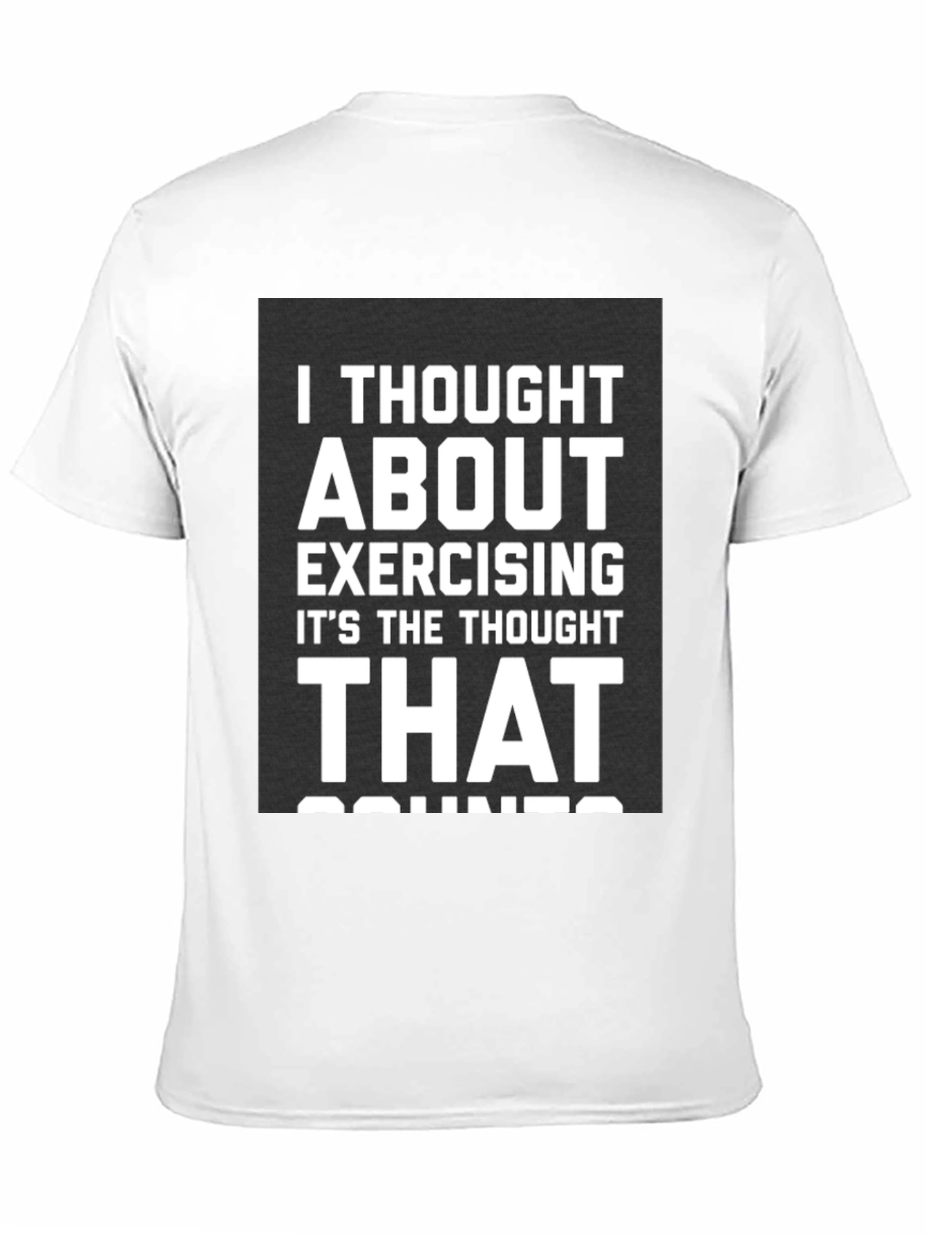Exercising Thought T-Shirt Funny Gym Tee