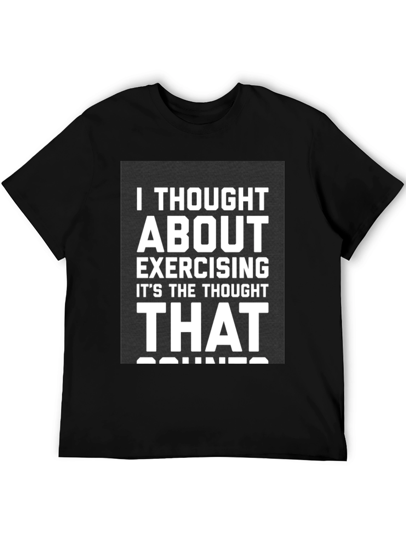 Exercising Thought T-Shirt Funny Gym Tee
