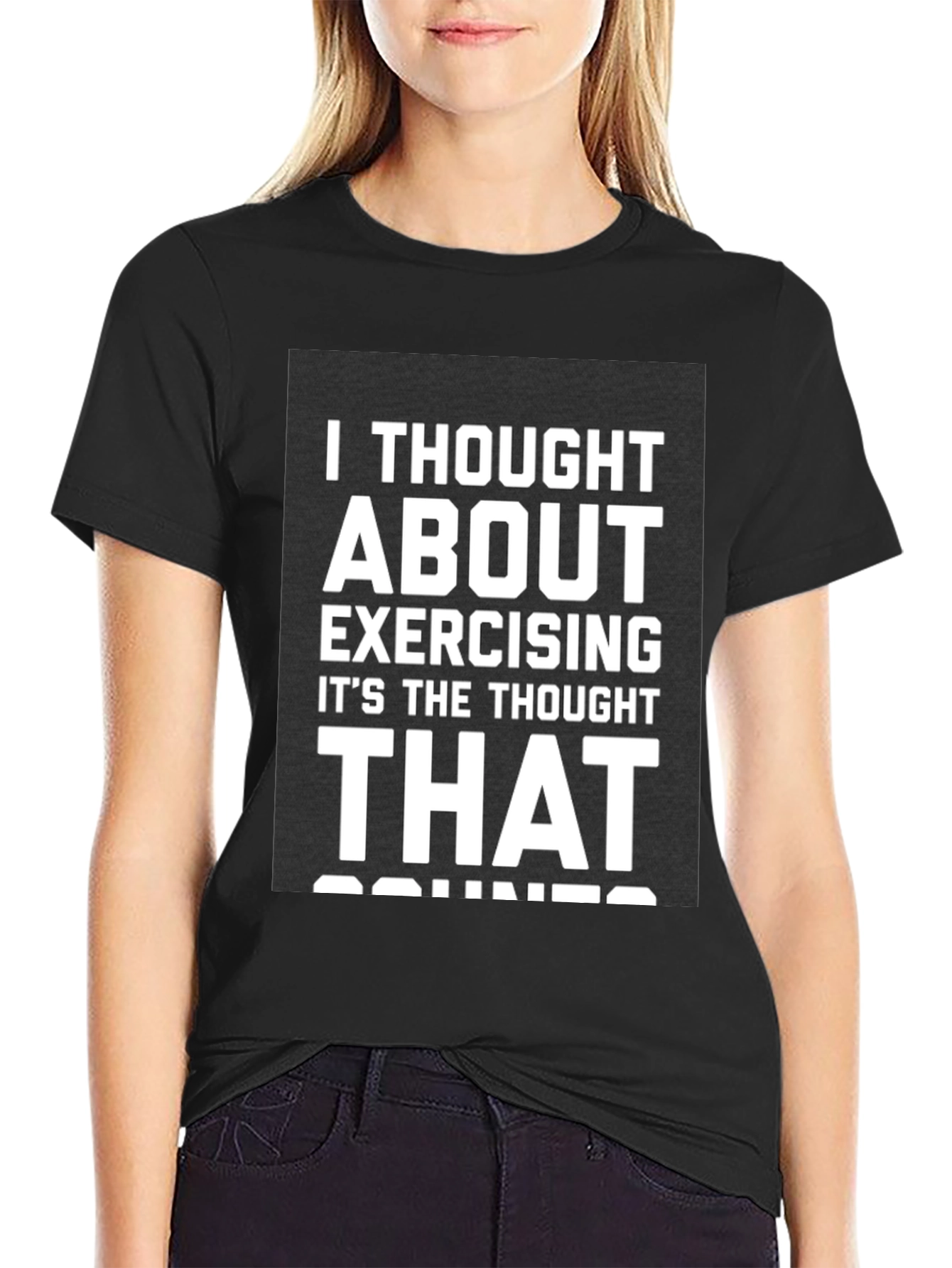 Exercising Thought T-Shirt Funny Gym Tee