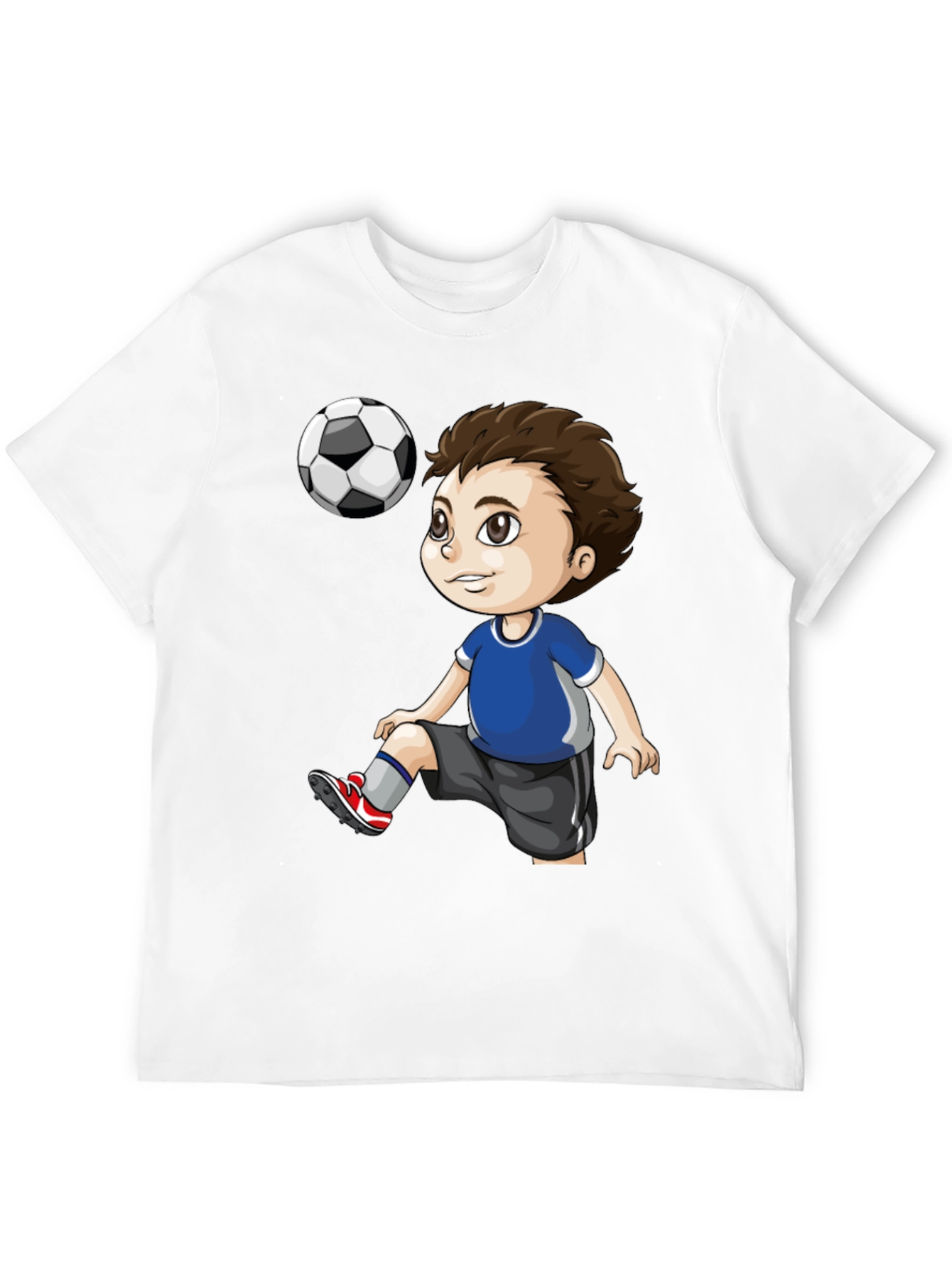 Soccer Kid Graphic T-Shirt - Black Cotton Tee