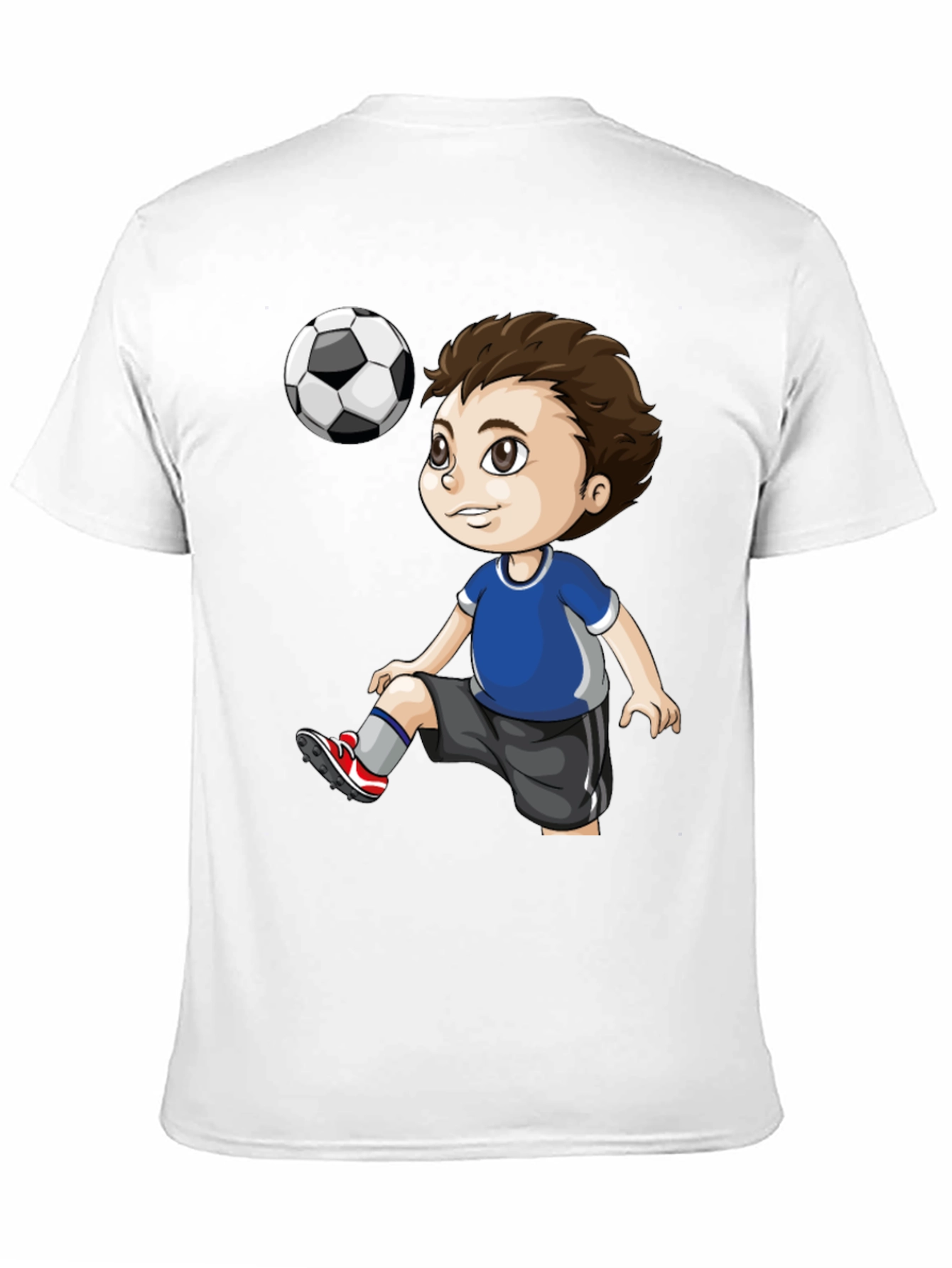 Soccer Kid Graphic T-Shirt - Black Cotton Tee