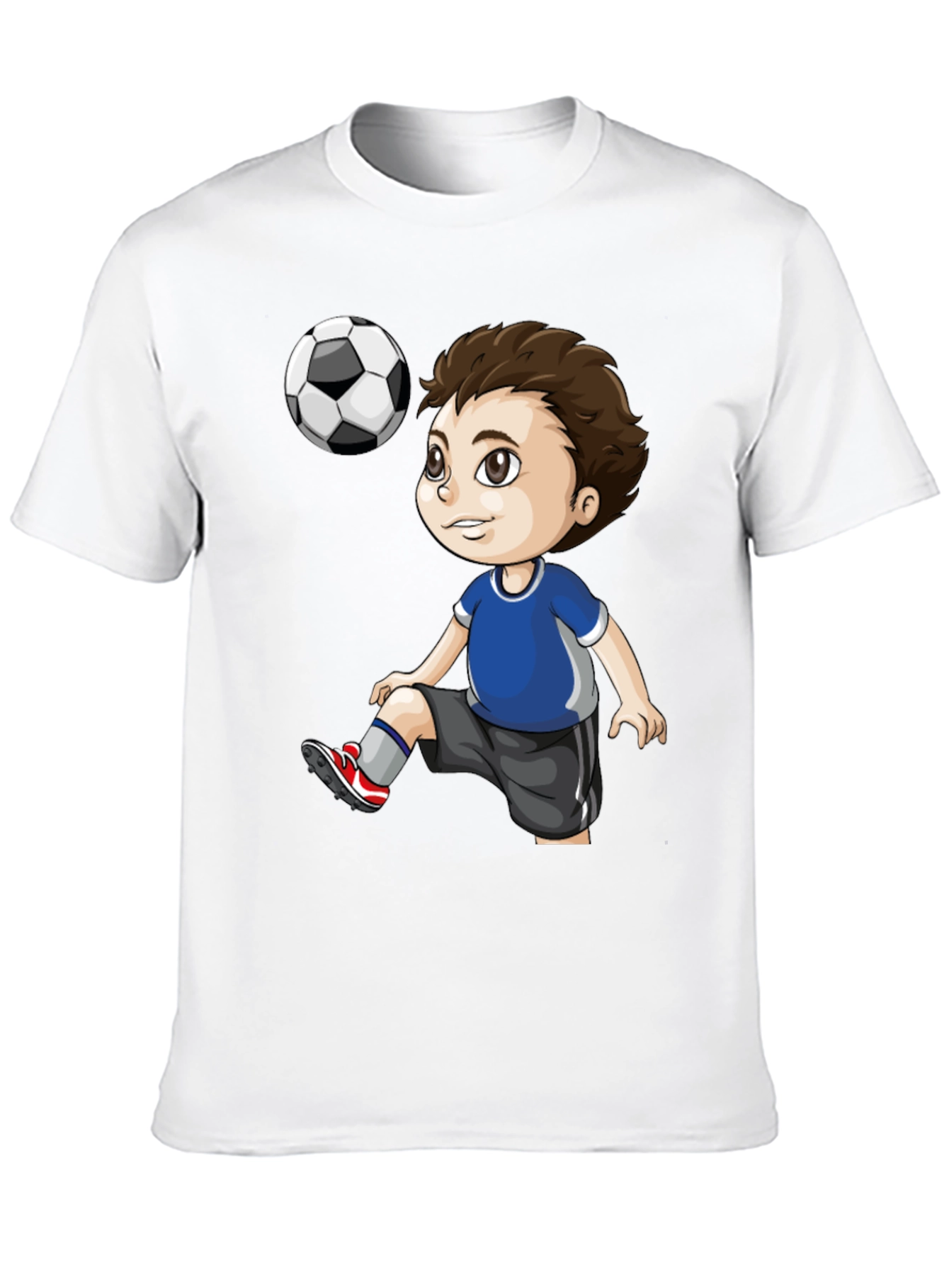 Soccer Kid Graphic T-Shirt - Black Cotton Tee