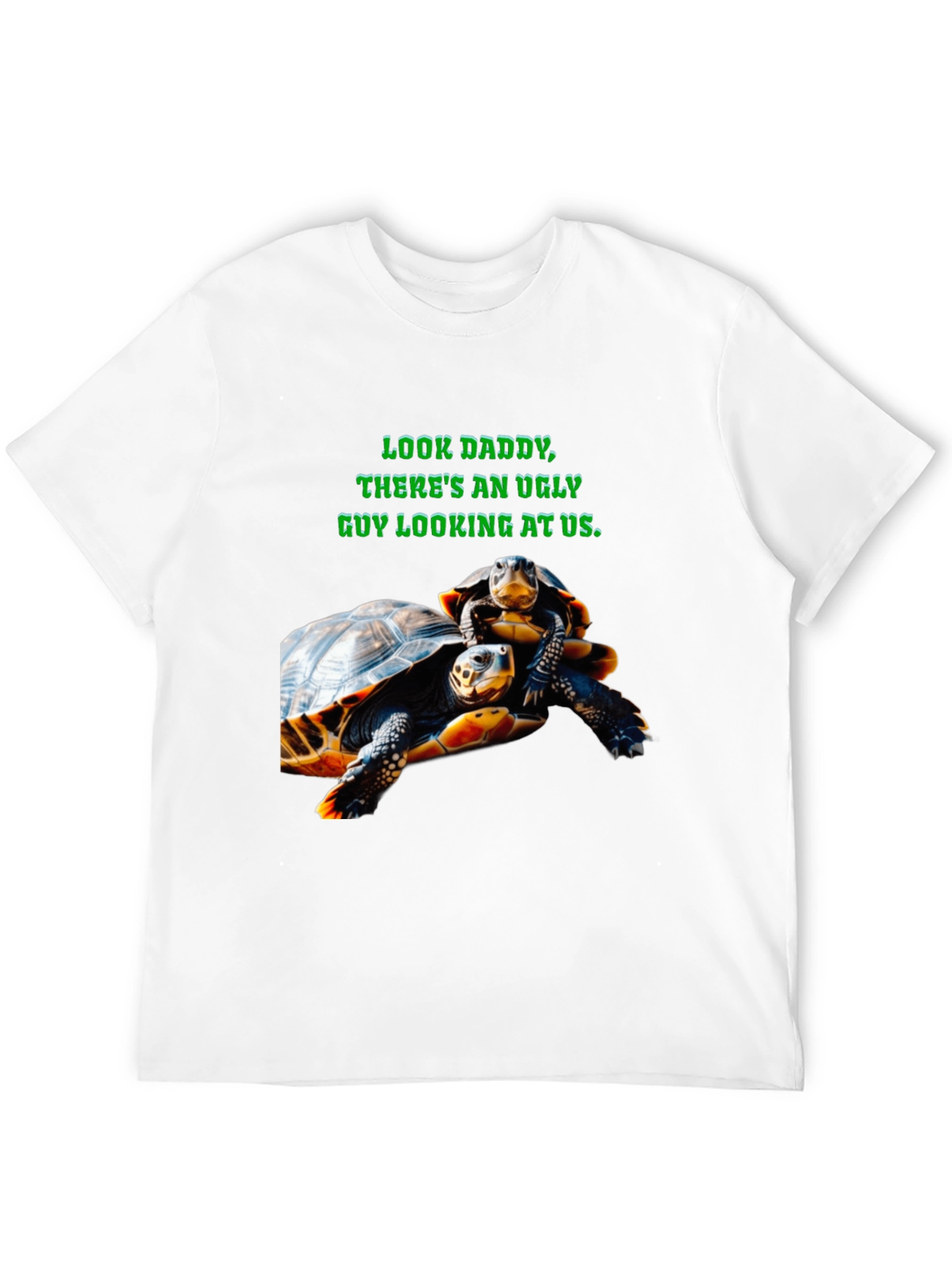 Ugly Guy Turtle Graphic Tee - Black