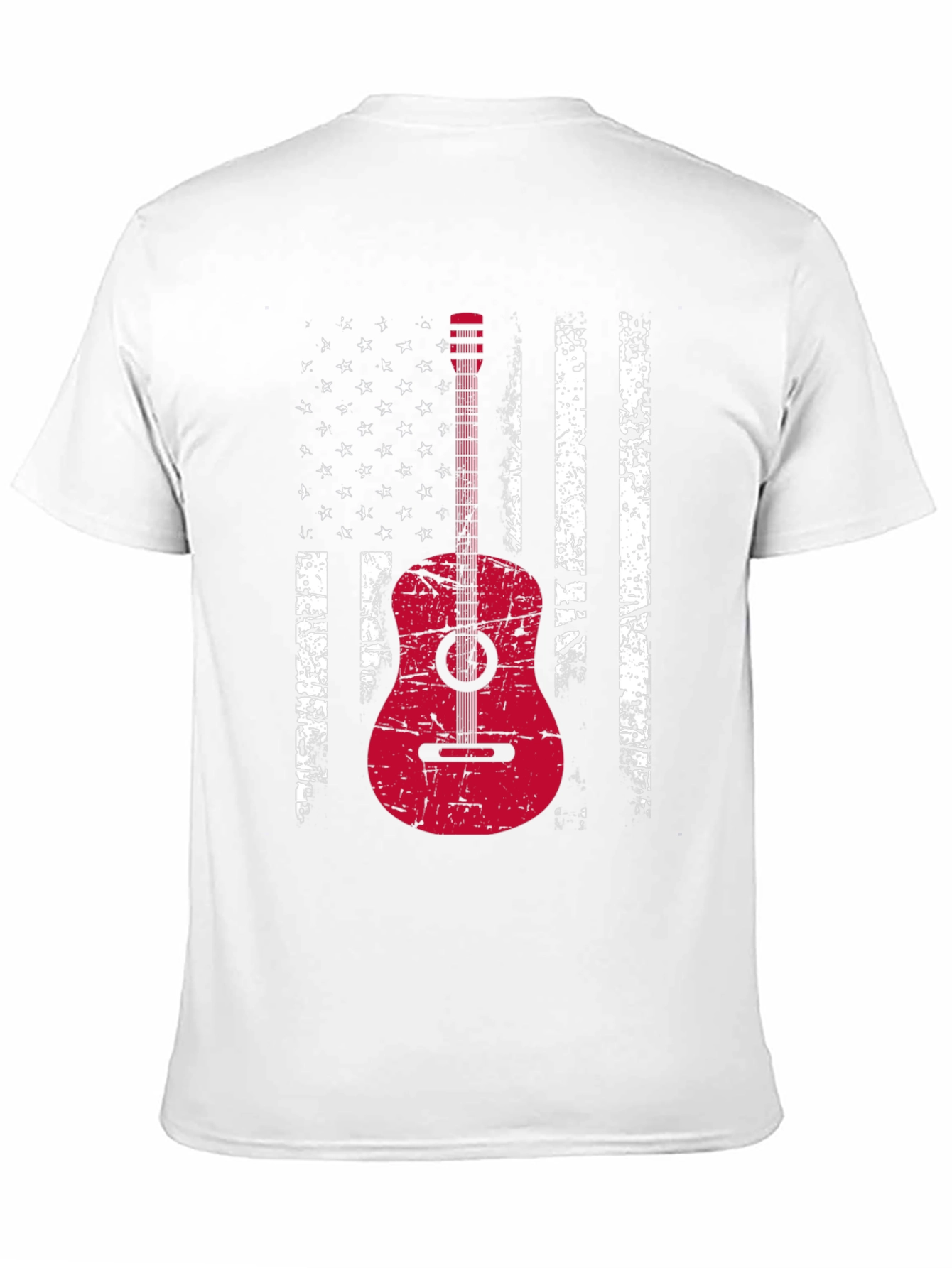 American Flag Guitar T-Shirt - Grunge Style