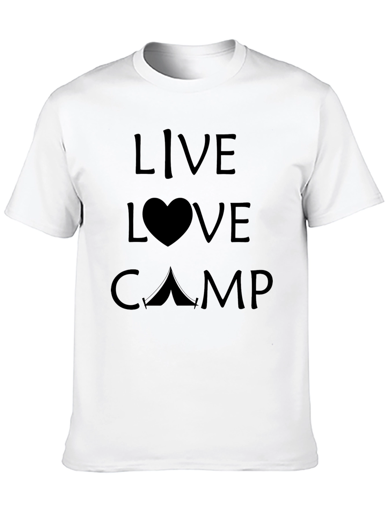 Live Love Camp Graphic T-Shirt - Black