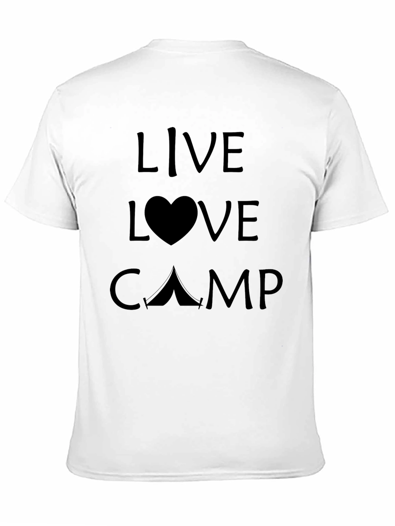 Live Love Camp Graphic T-Shirt - Black