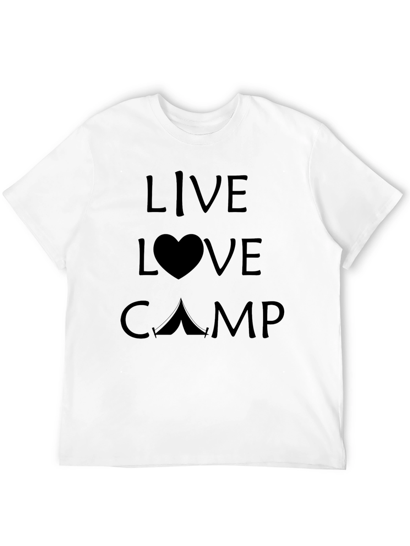Live Love Camp Graphic T-Shirt - Black