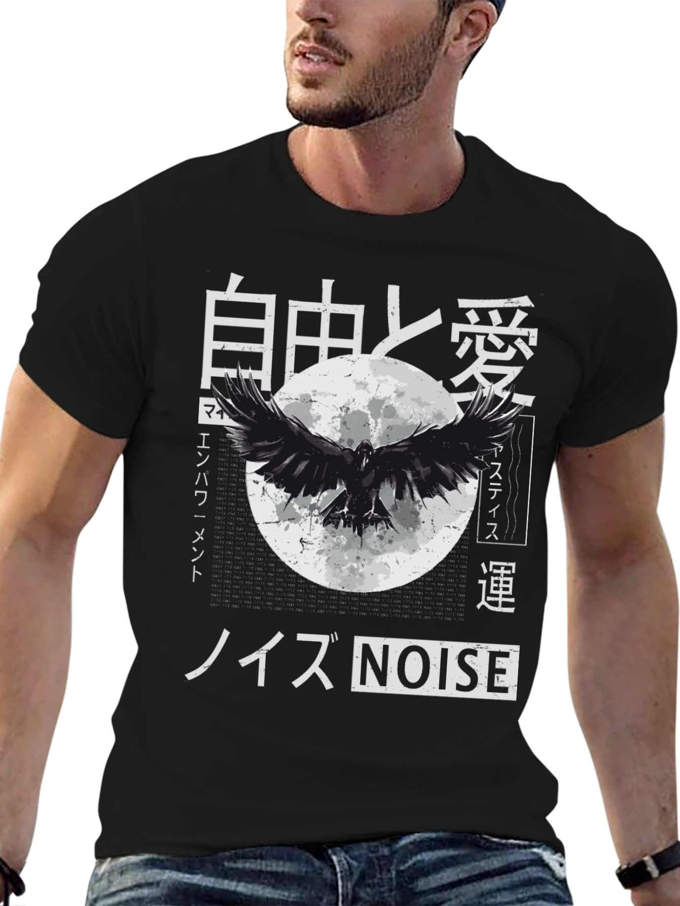 Raven Moon T-Shirt - Japanese Inspired Graphic Tee
