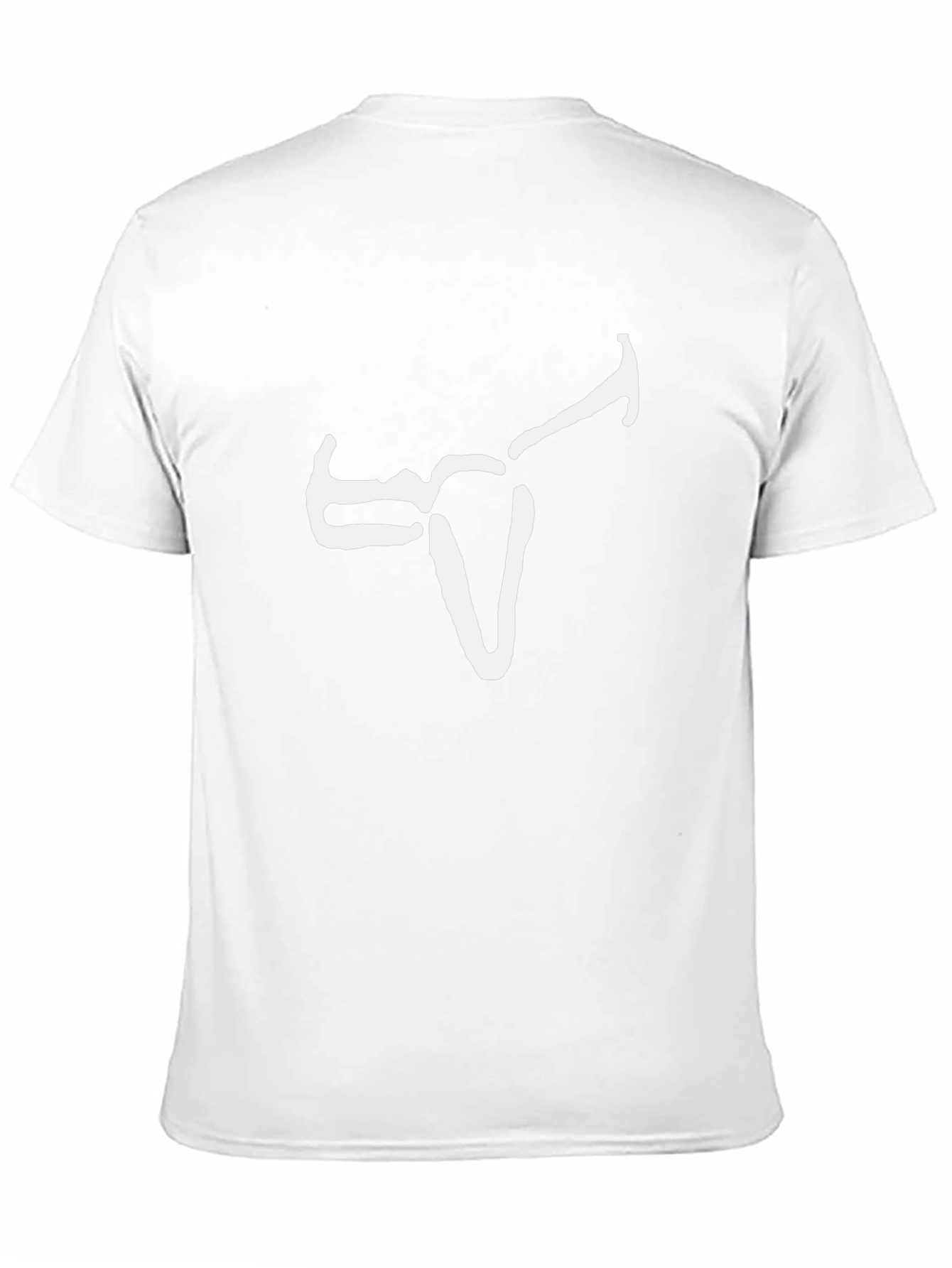 Abstract Bull Graphic Tee - Black Cotton Blend