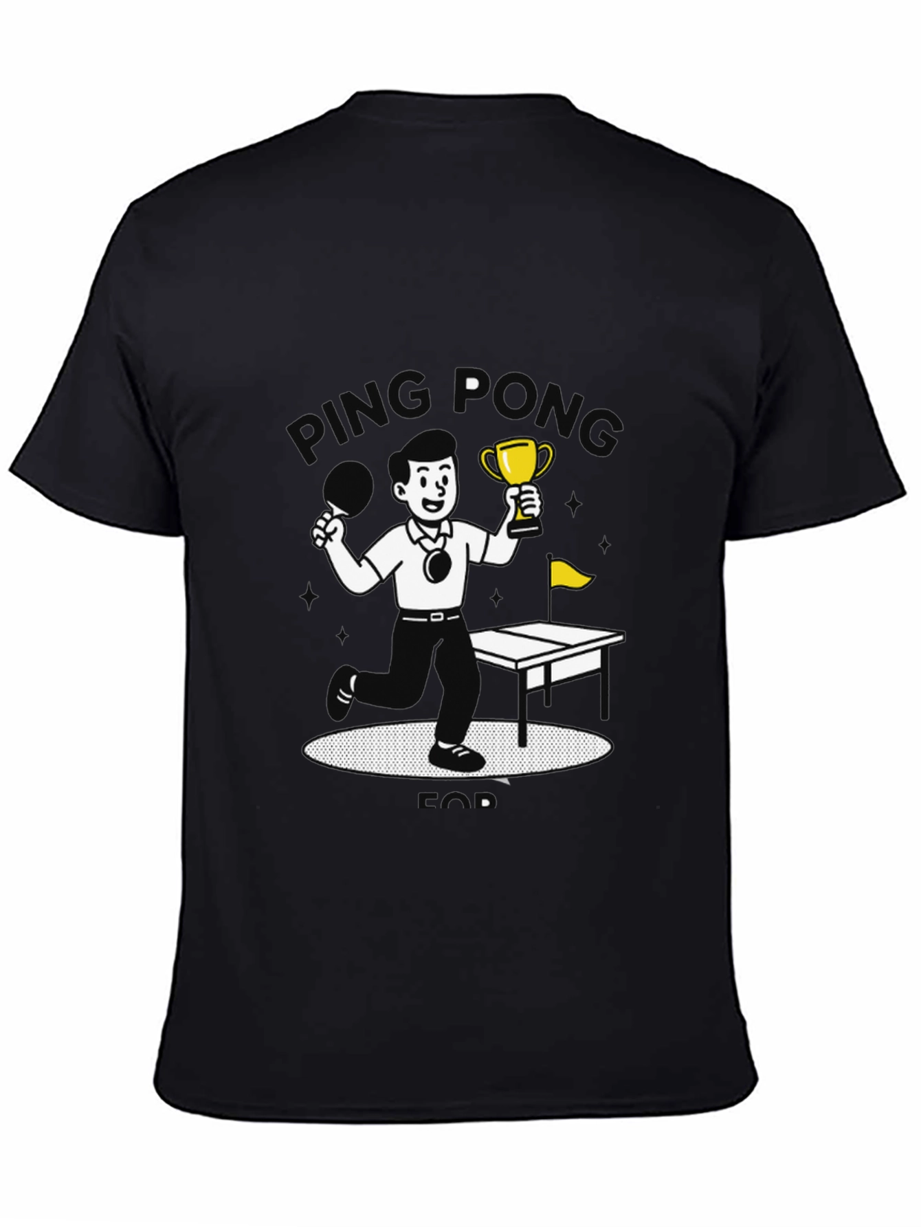 Ping Pong Champ Black Graphic T-Shirt
