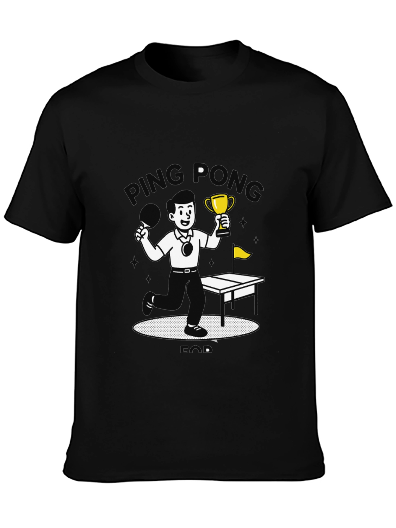 Ping Pong Champ Black Graphic T-Shirt