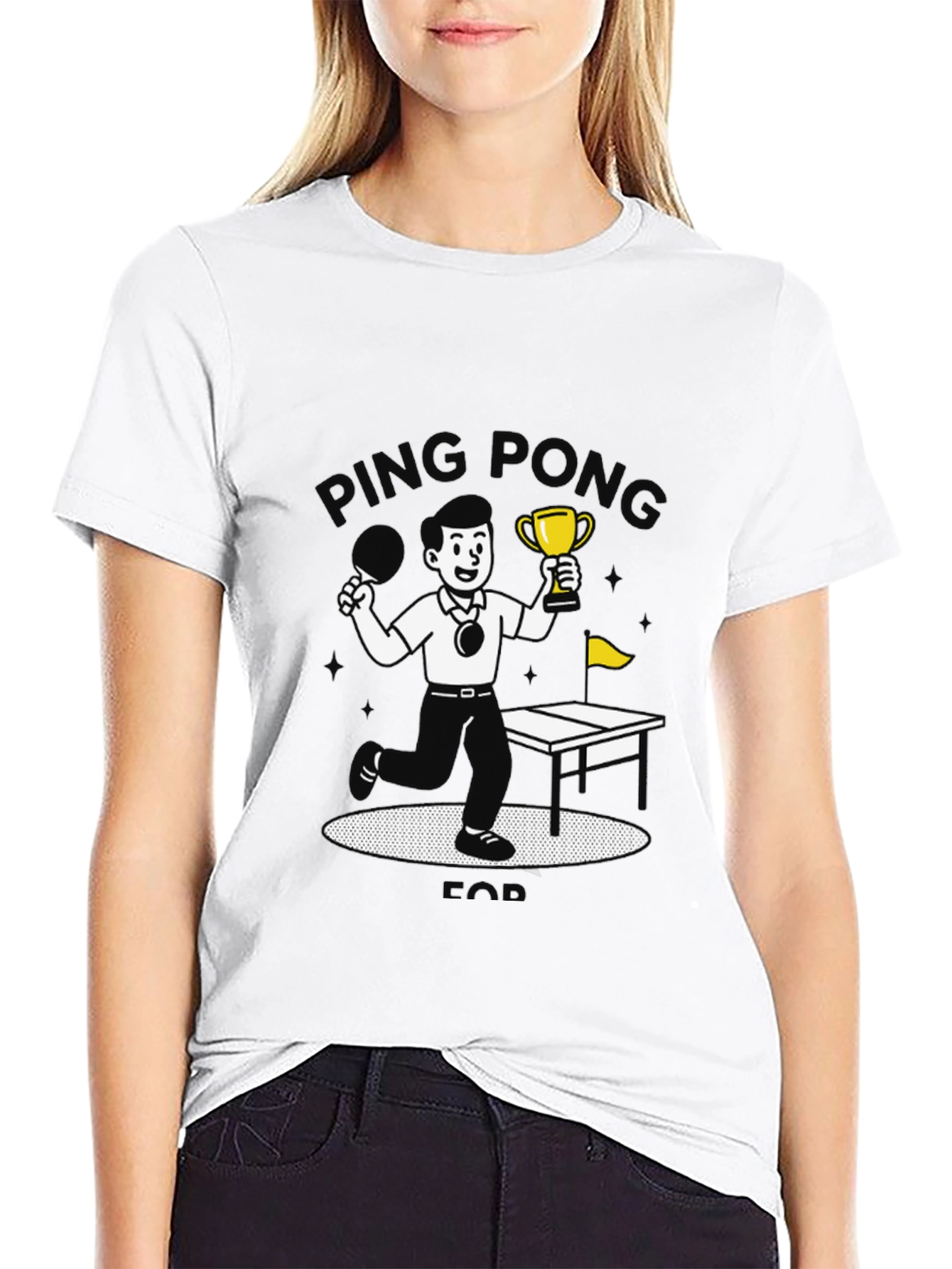 Ping Pong Champ Black Graphic T-Shirt