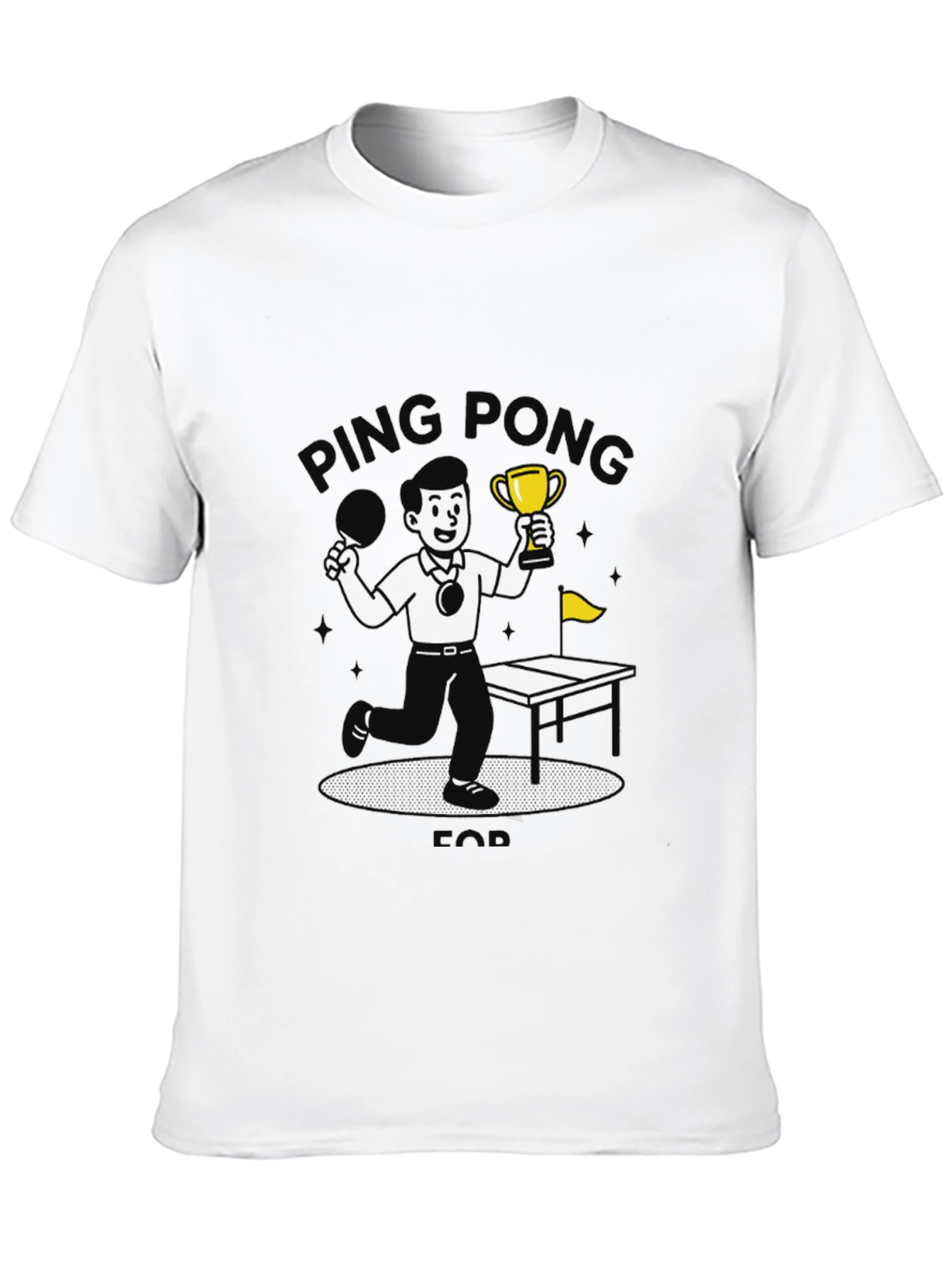Ping Pong Champ Black Graphic T-Shirt