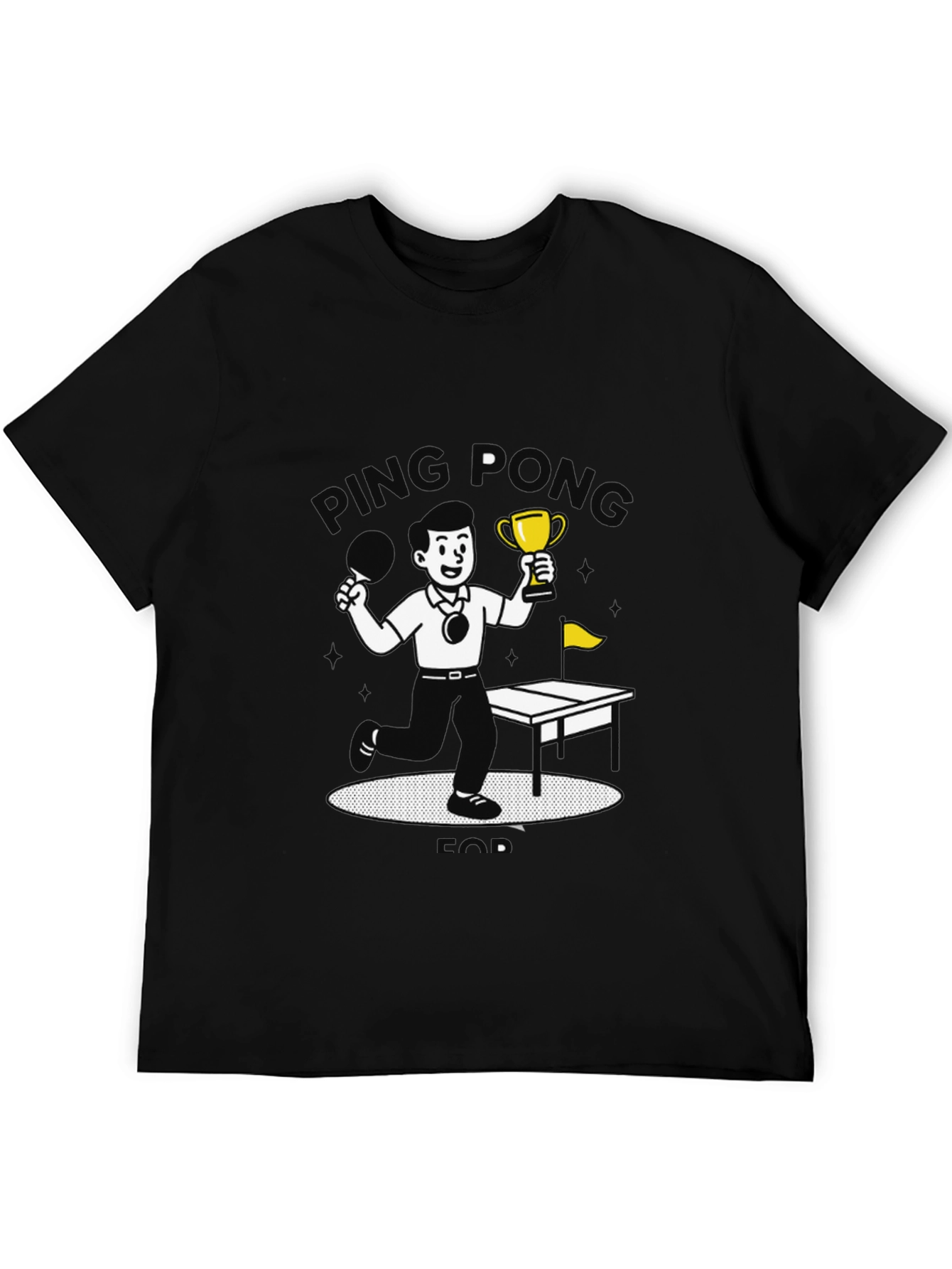 Ping Pong Champ Black Graphic T-Shirt
