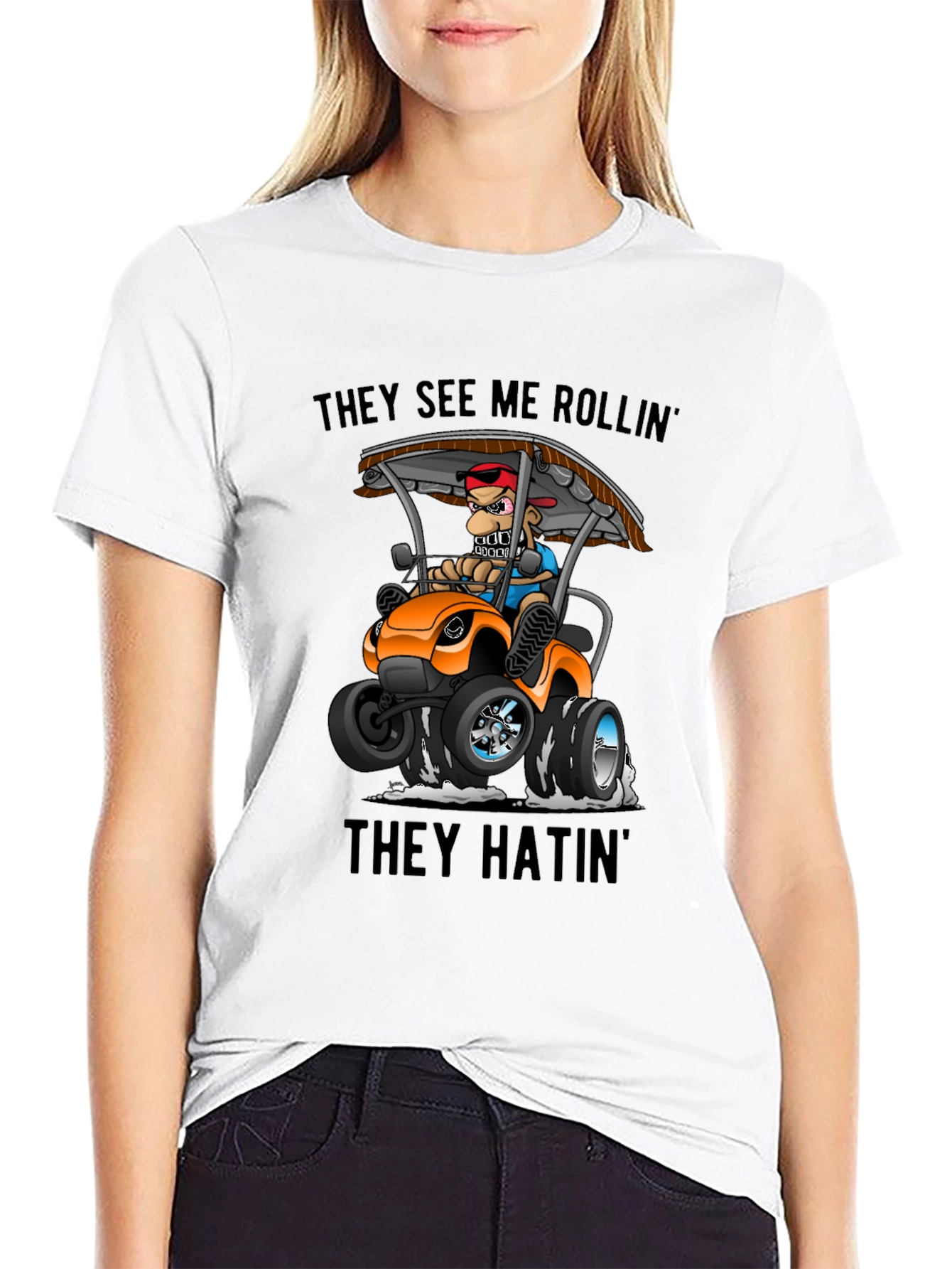 They See Me Rollin Funny Cartoon T-Shirt
