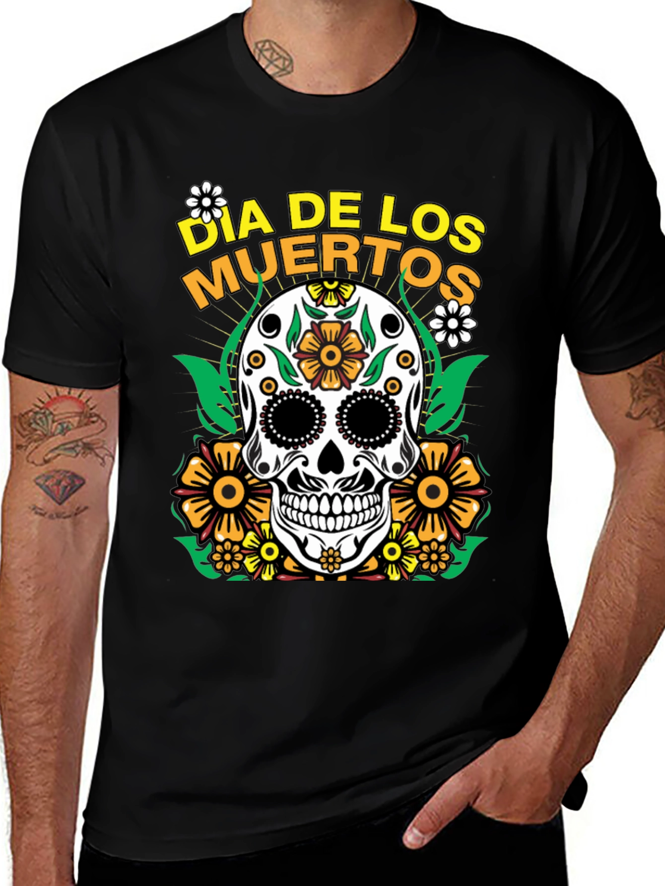 Dia de los Muertos Sugar Skull Graphic Tee