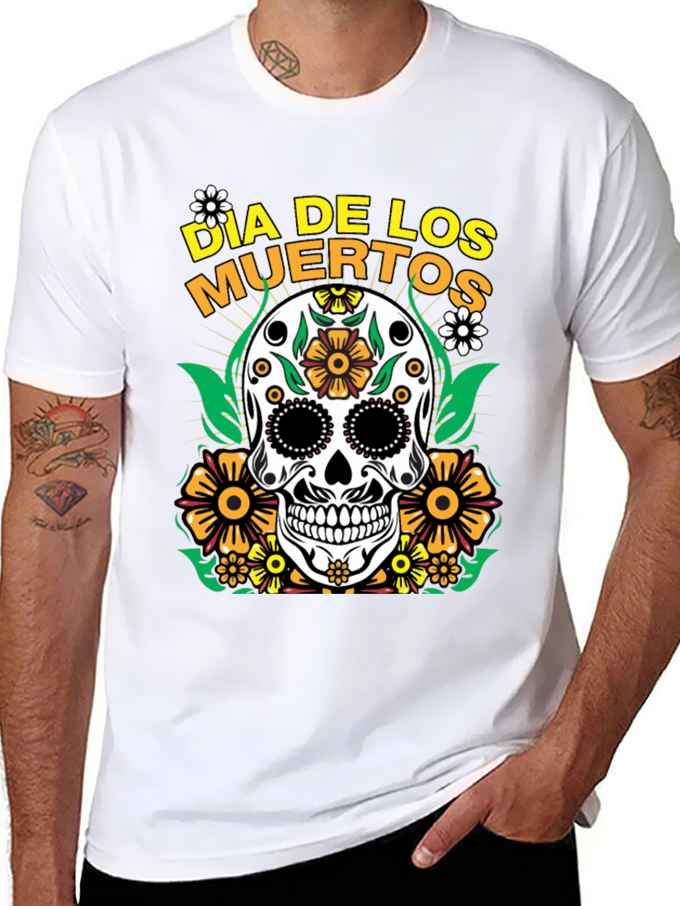 Dia de los Muertos Sugar Skull Graphic Tee
