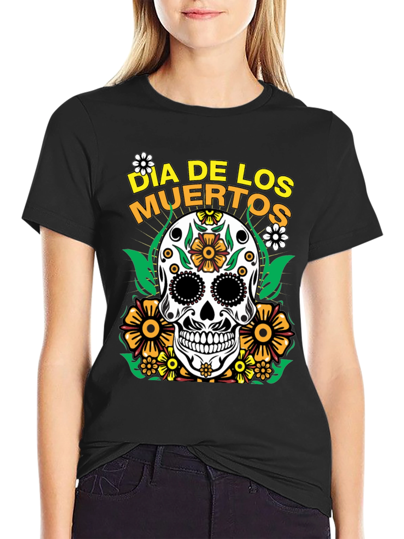 Dia de los Muertos Sugar Skull Graphic Tee