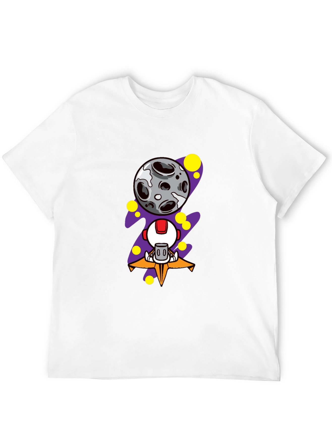 Astronaut Moon Graphic Tee - Black