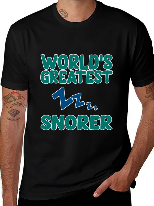 Worlds Greatest Snorer Tee - Funny Sleep Shirt