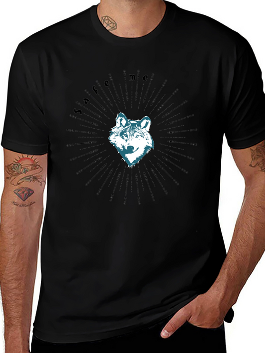 Wolf Save Me Graphic Tee - Mens Black T-Shirt