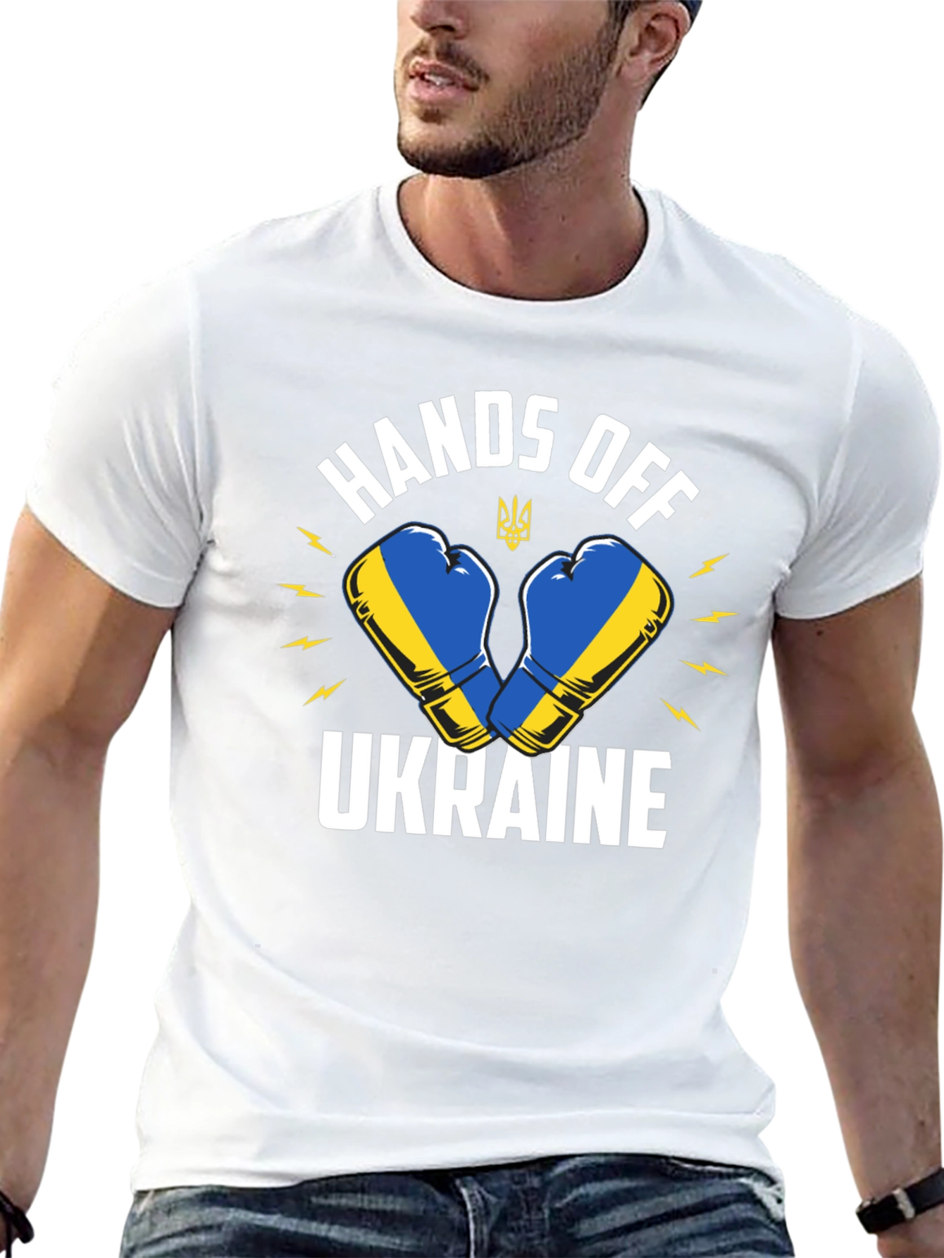 Hands Off Ukraine Boxing Glove T-Shirt