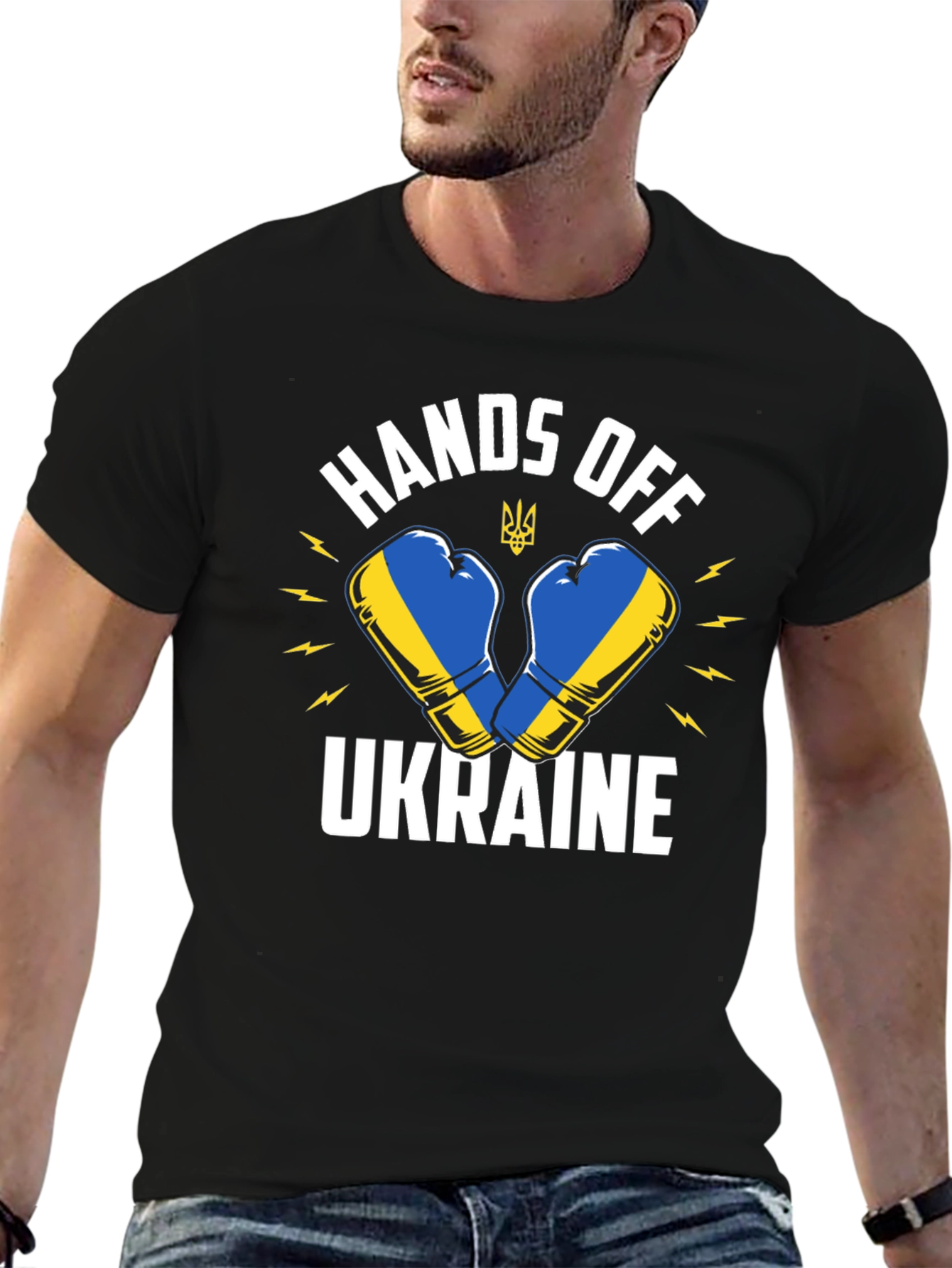 Hands Off Ukraine Boxing Glove T-Shirt