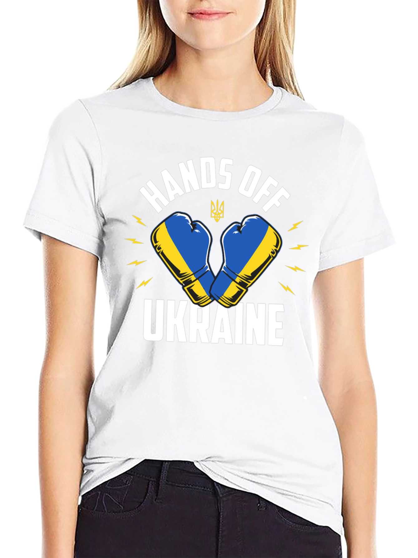 Hands Off Ukraine Boxing Glove T-Shirt