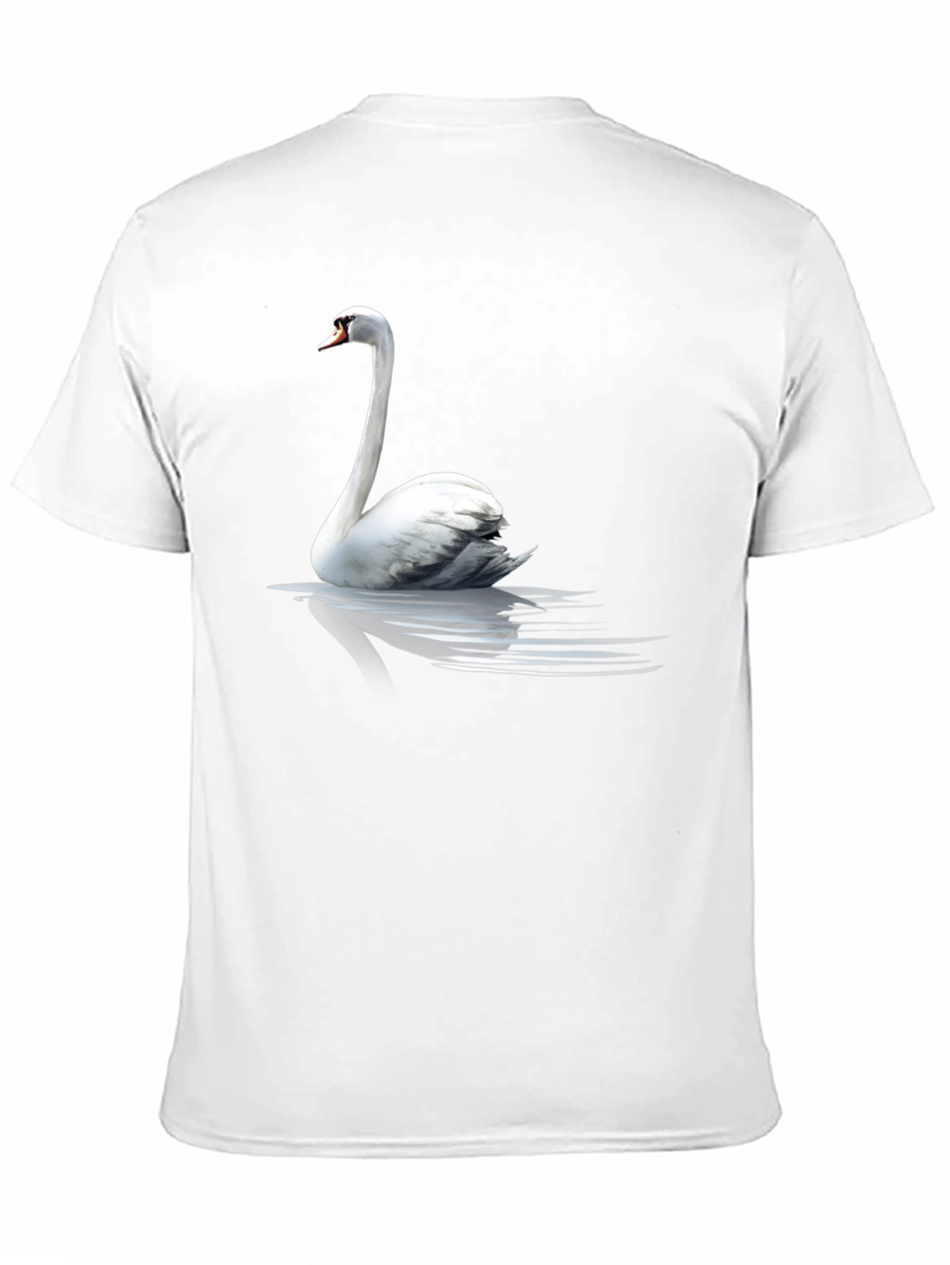 Swan Graphic Print Black T-Shirt
