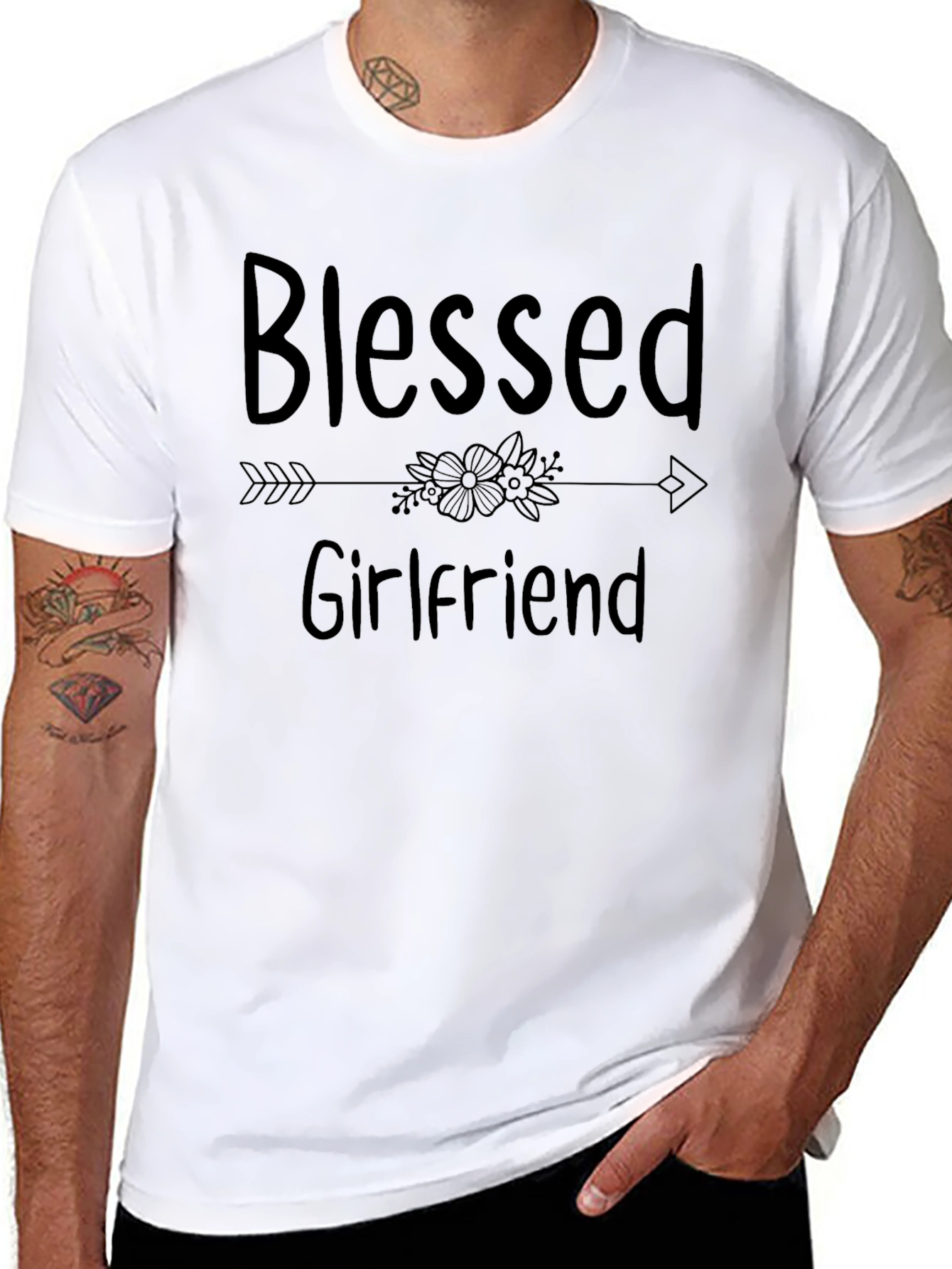 Blessed Girlfriend Graphic T-Shirt