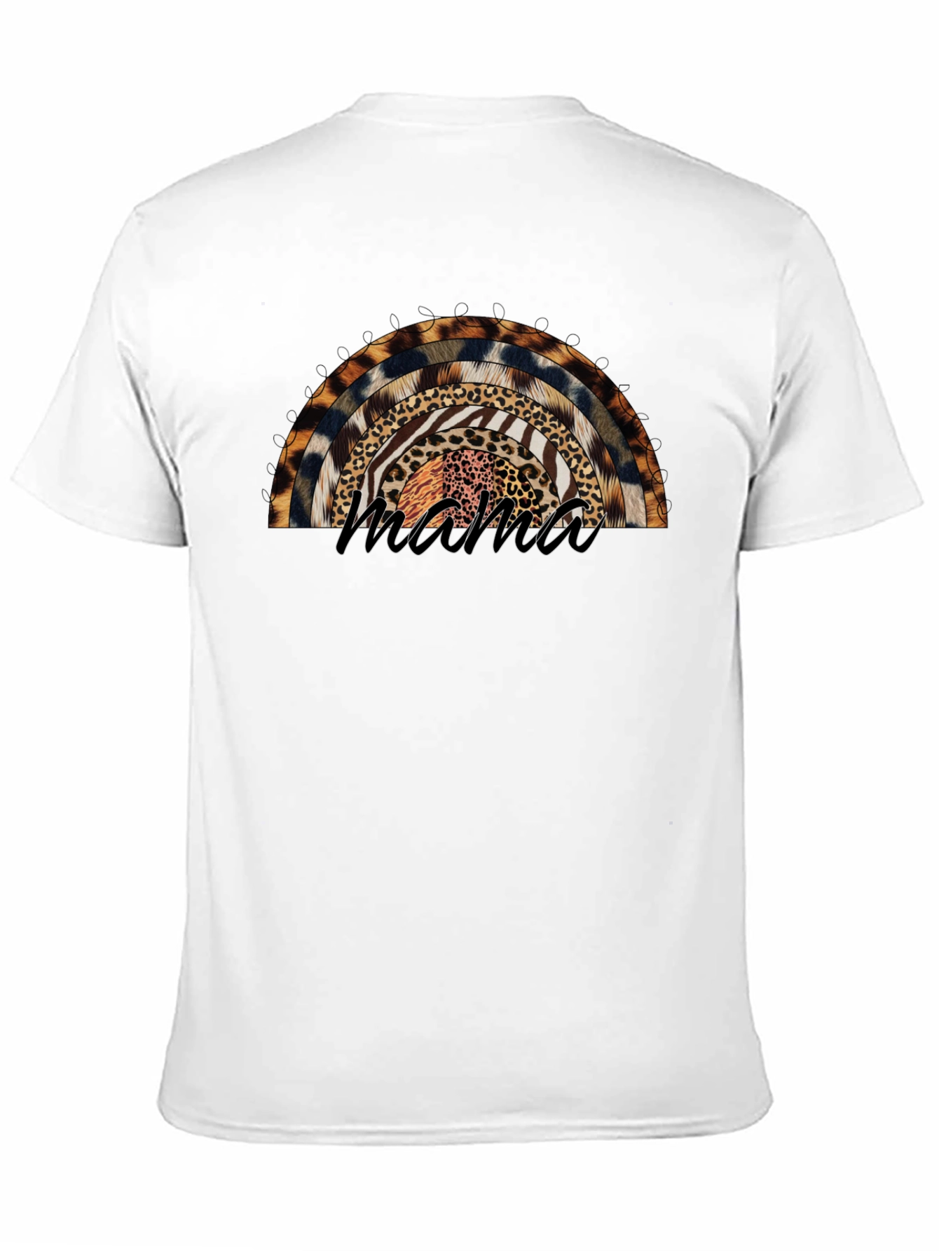 Mama Animal Print Rainbow T-Shirt