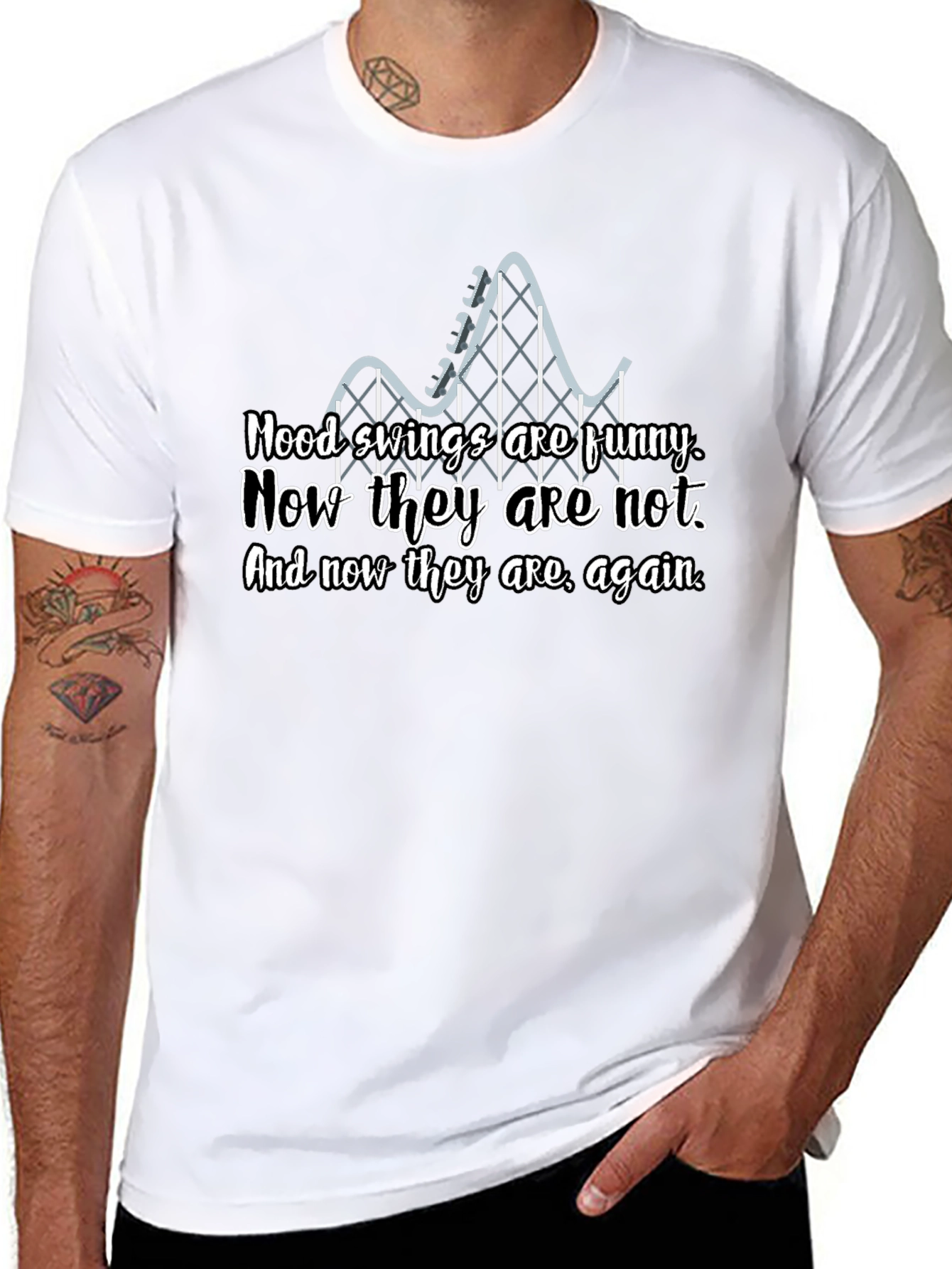 Mood Swings Roller Coaster Graphic T-Shirt