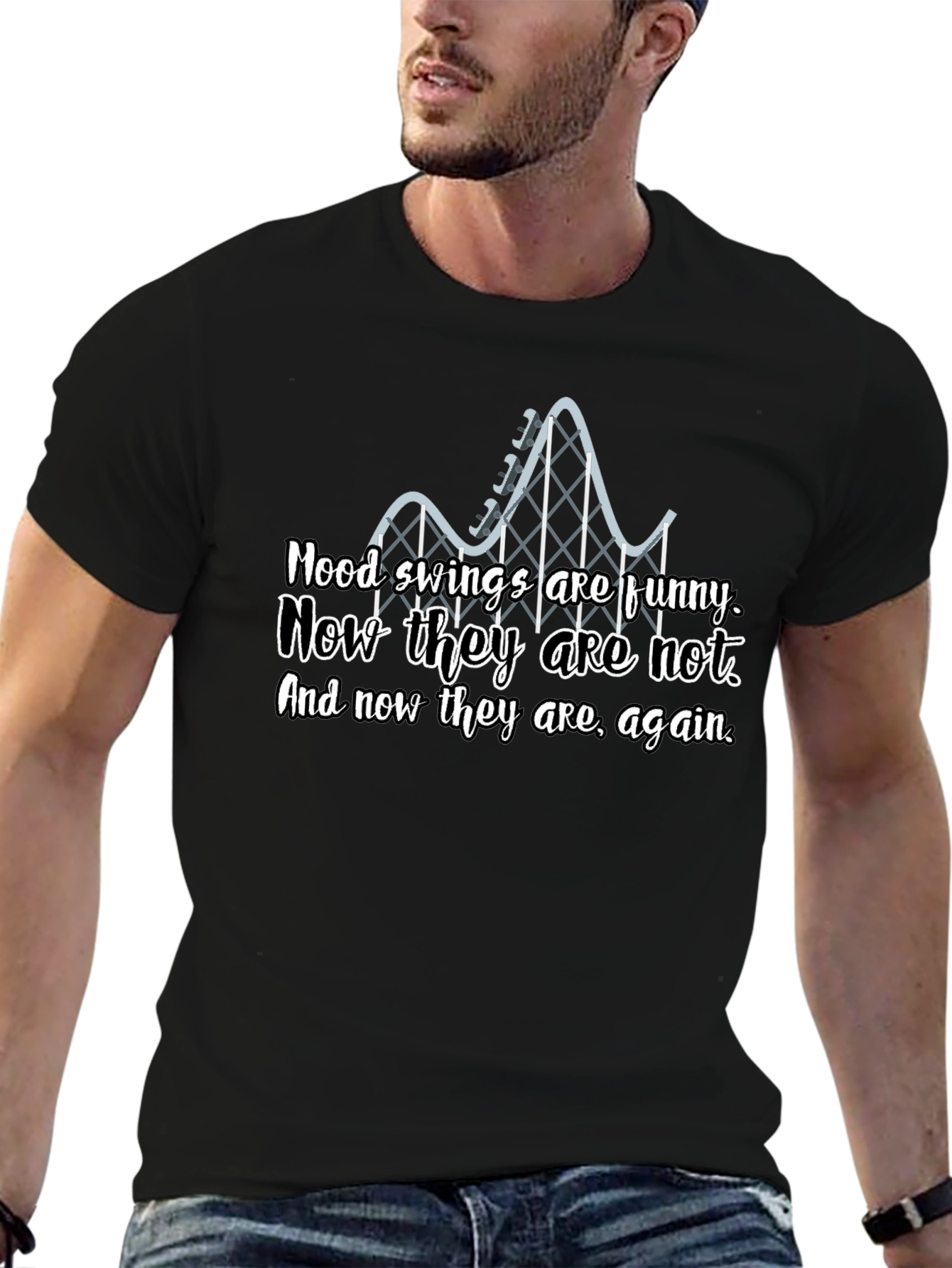 Mood Swings Roller Coaster Graphic T-Shirt