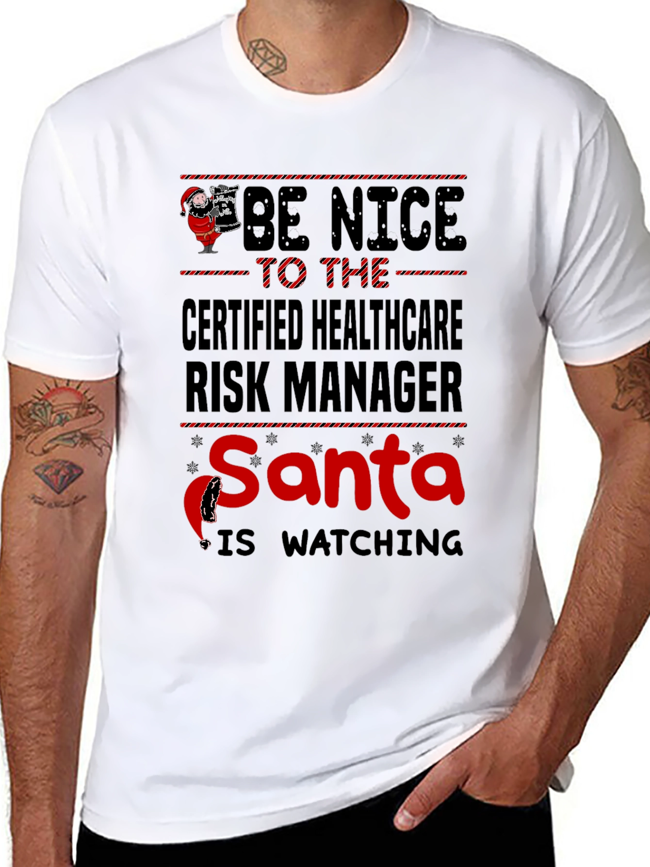 Certified Healthcare Risk Manager Santa T-Shirt