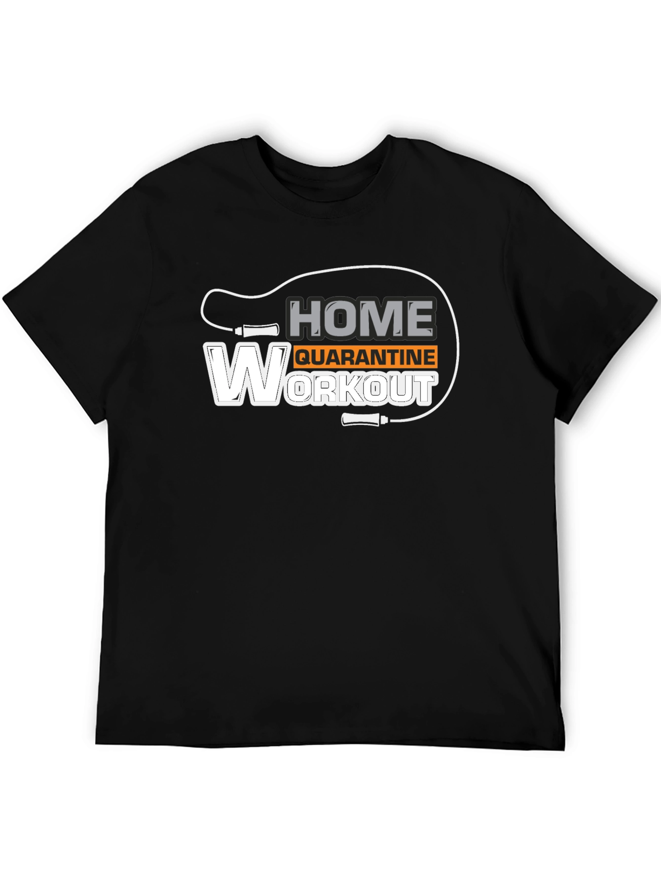 Home Quarantine Workout Black T-Shirt
