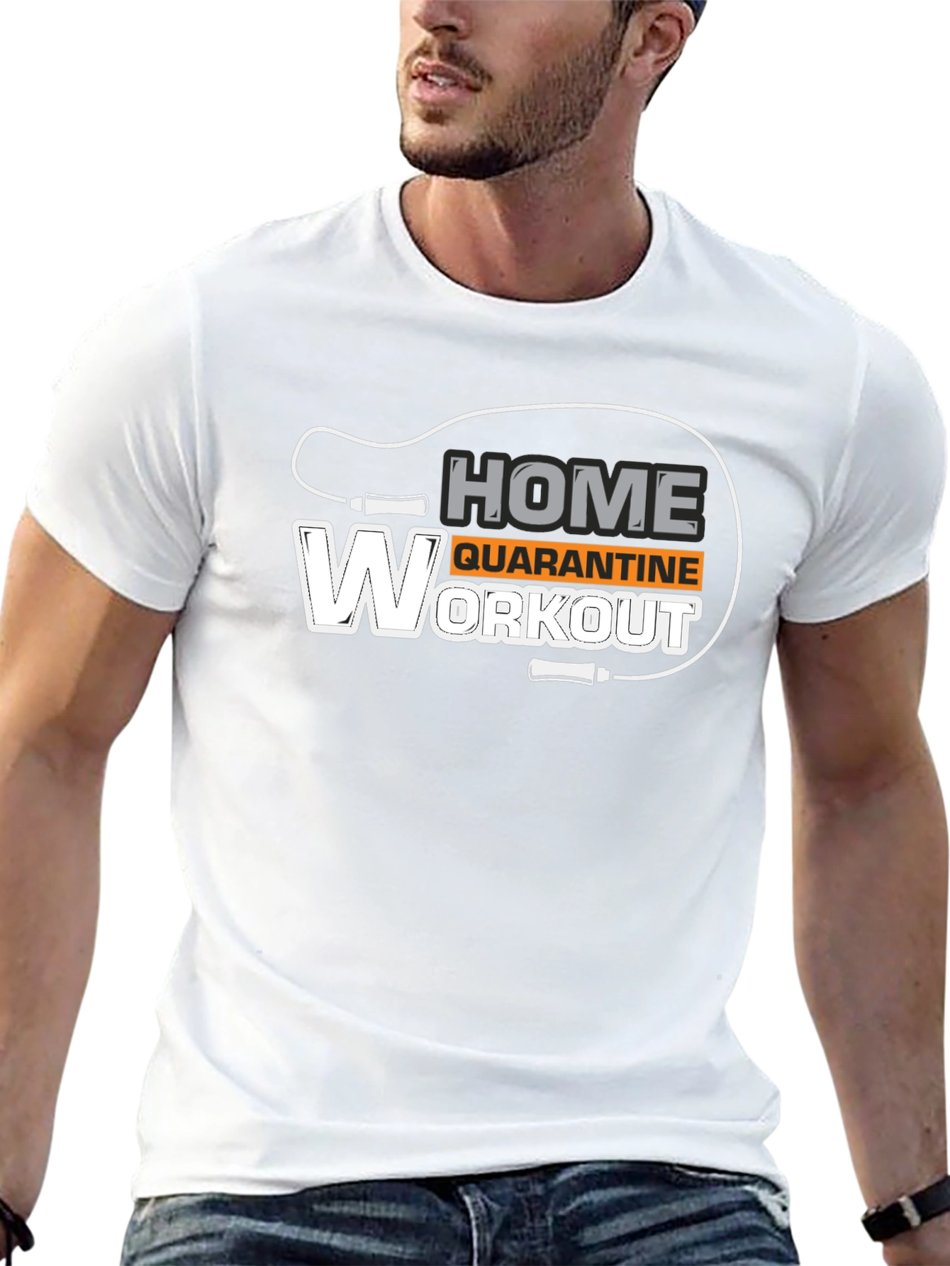 Home Quarantine Workout Black T-Shirt