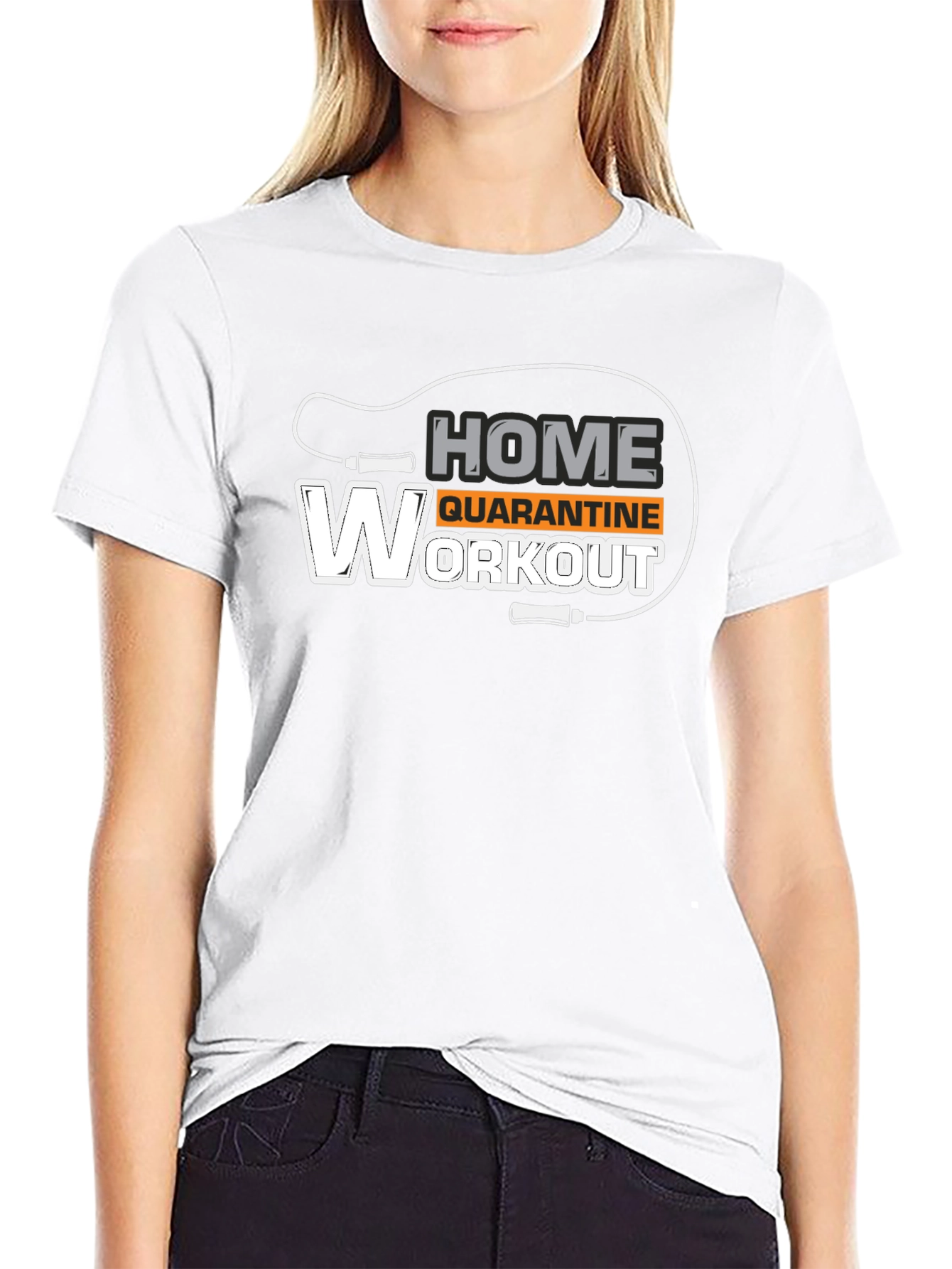 Home Quarantine Workout Black T-Shirt