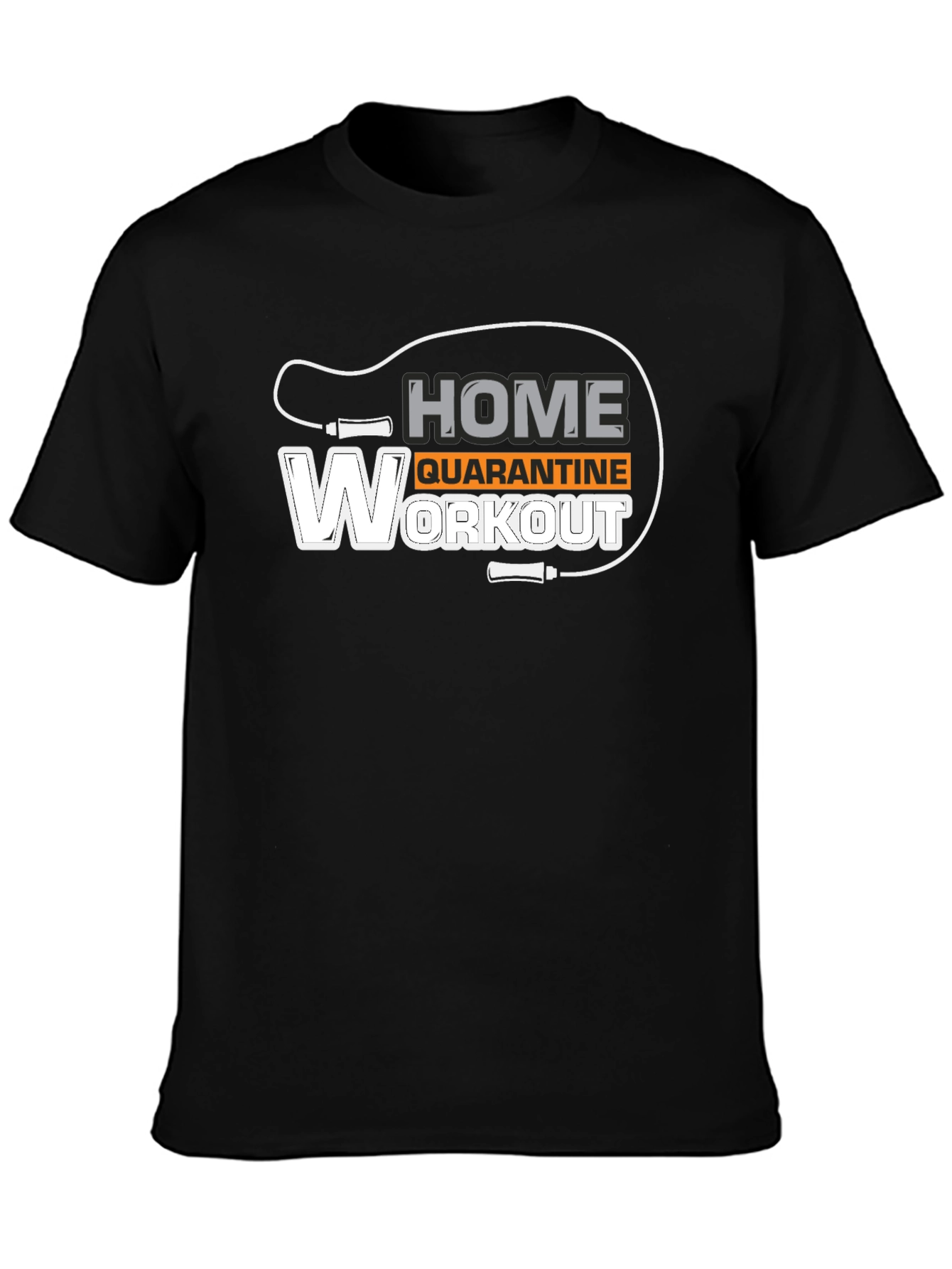 Home Quarantine Workout Black T-Shirt
