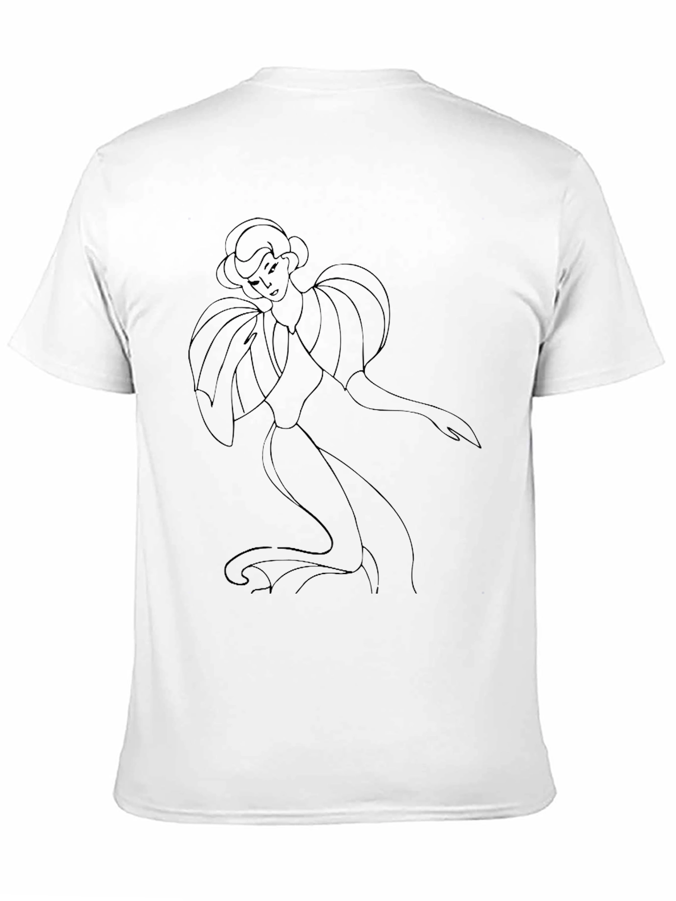 Elegant Lady Graphic Tee - Black