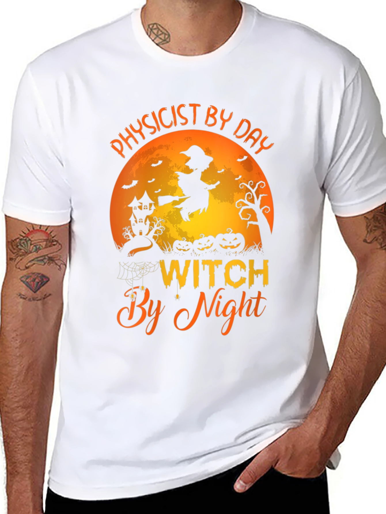 Physicist By Day Witch By Night Halloween T-Shirt