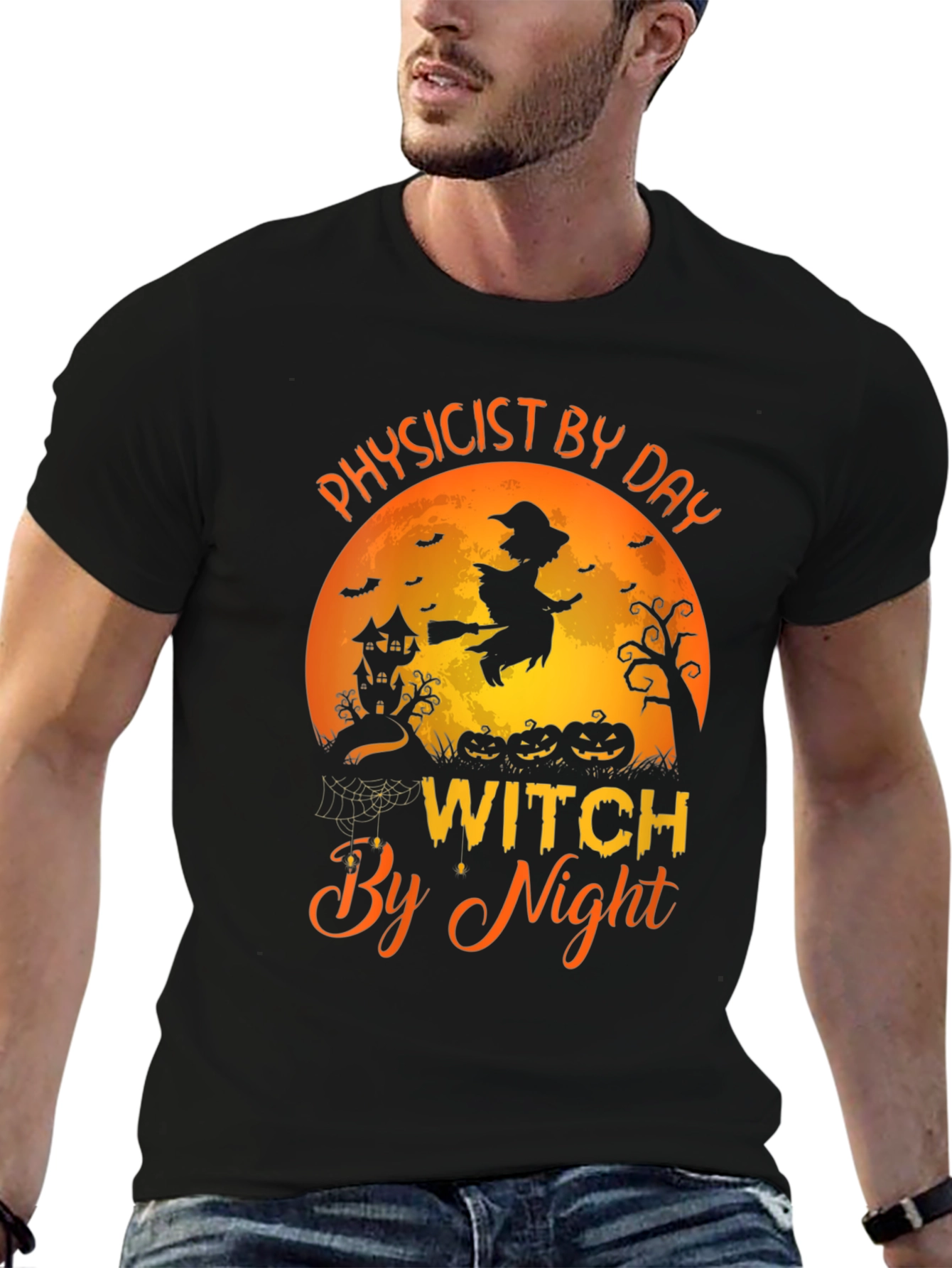 Physicist By Day Witch By Night Halloween T-Shirt