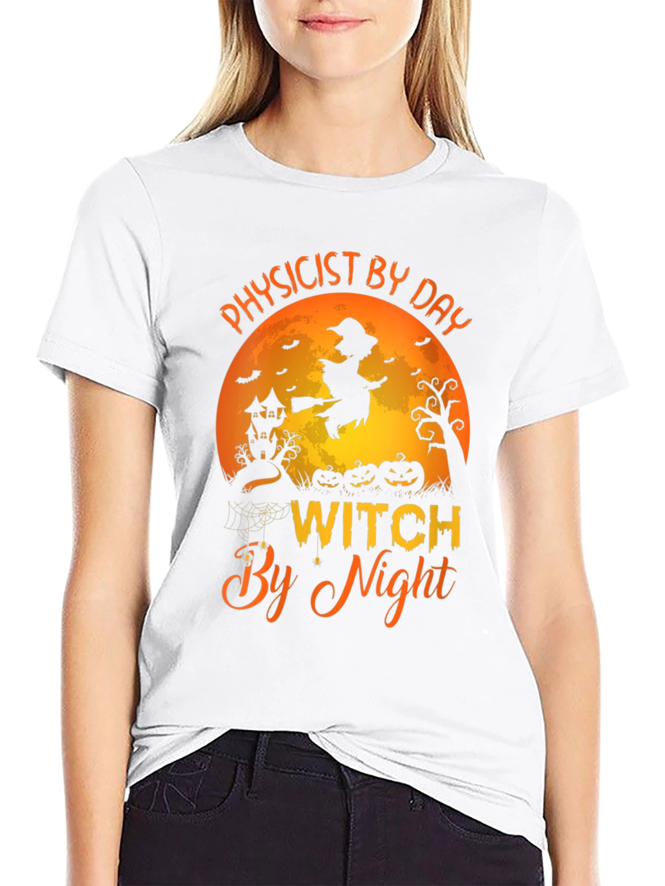 Physicist By Day Witch By Night Halloween T-Shirt
